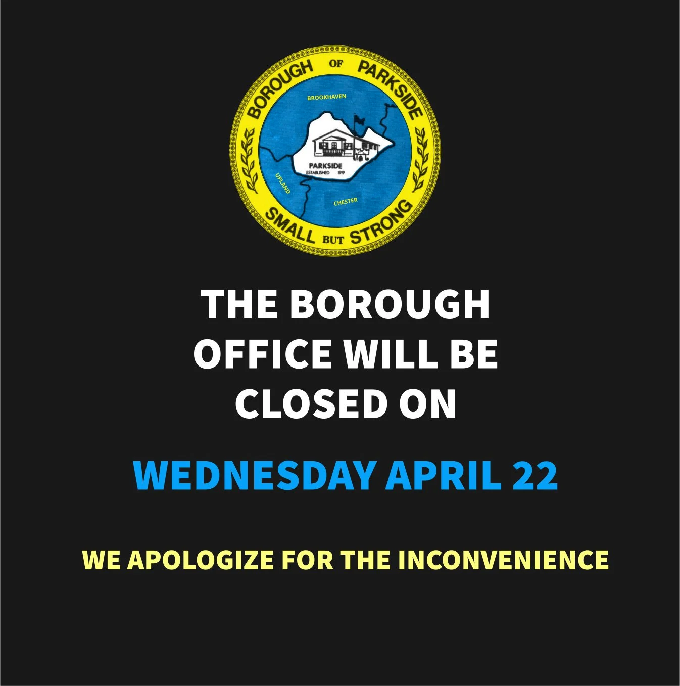 Borough Office Closed