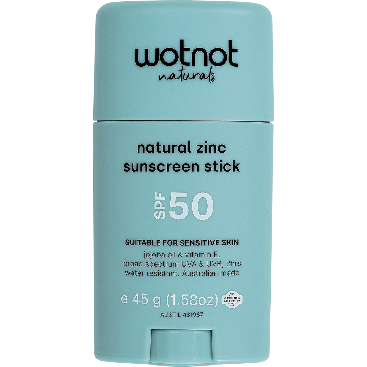 Wotnot Naturals zinc sunscreen stick SPF 50