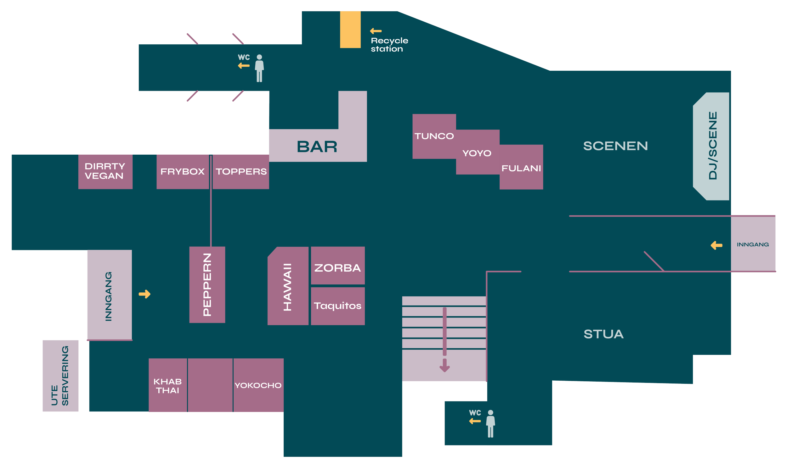 Bilde av matboder på Barcode Street Food, Kart