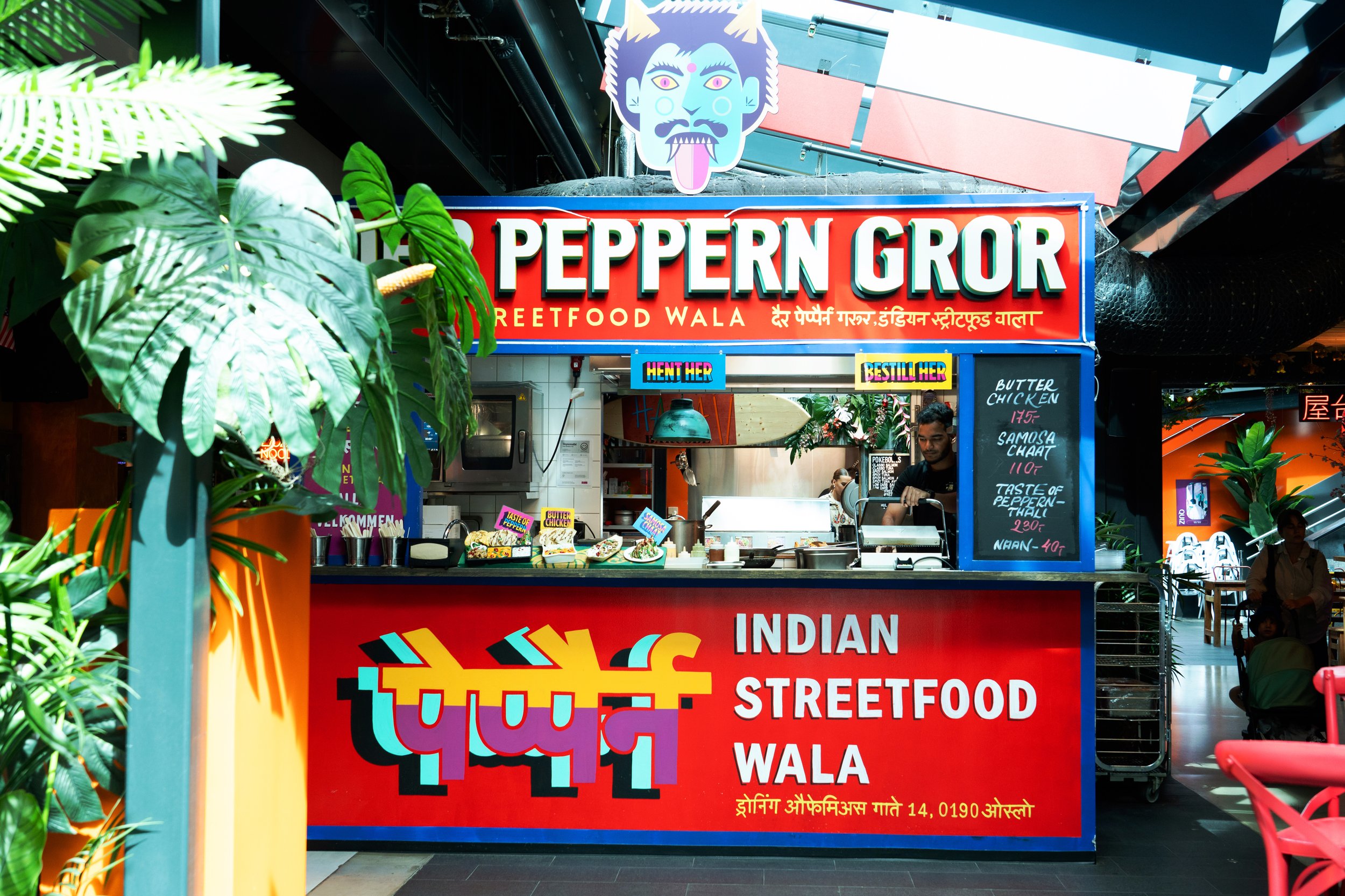 Matboden til Der Peppern Gror på Barcode Street Food