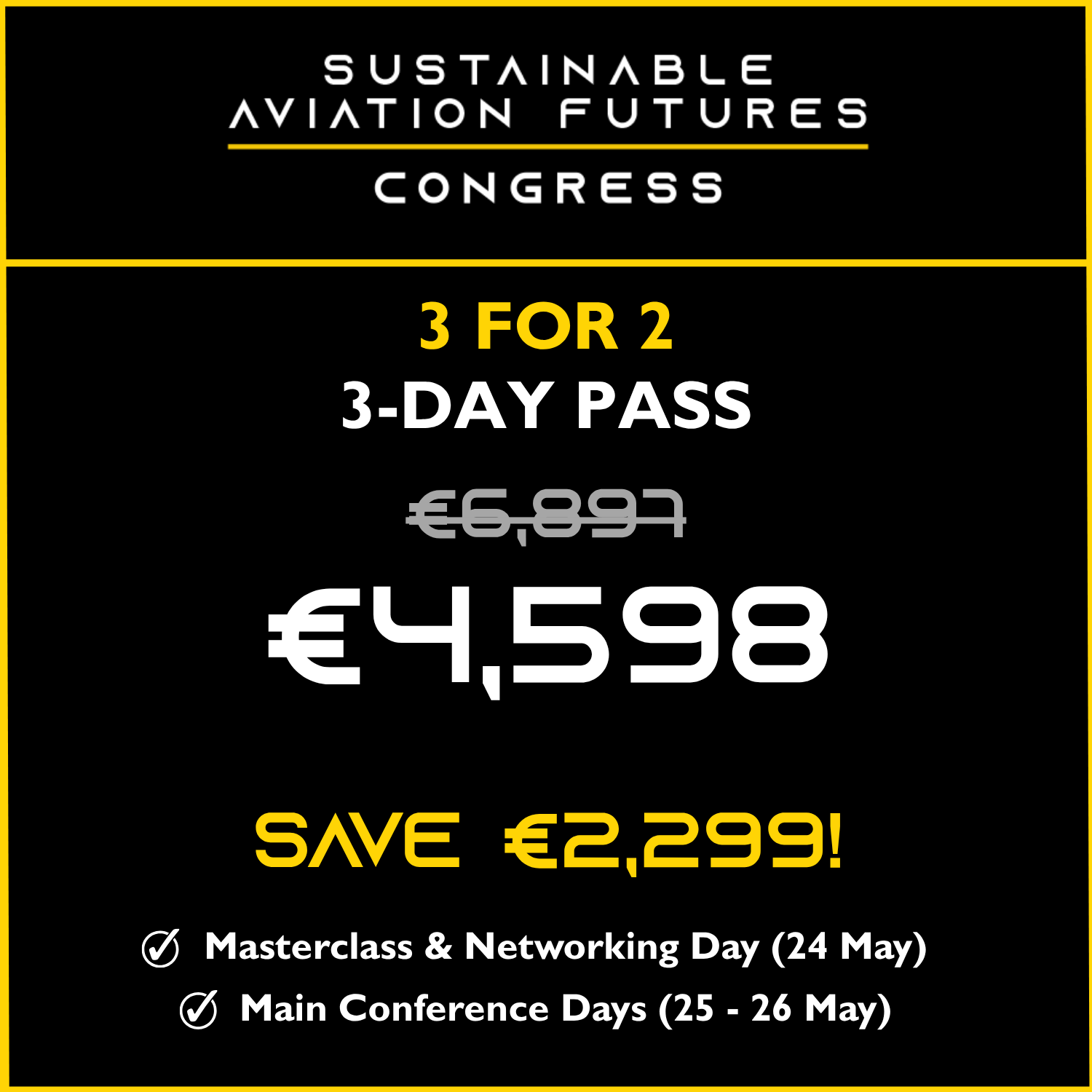 3-DAY PASS (3 for 2)