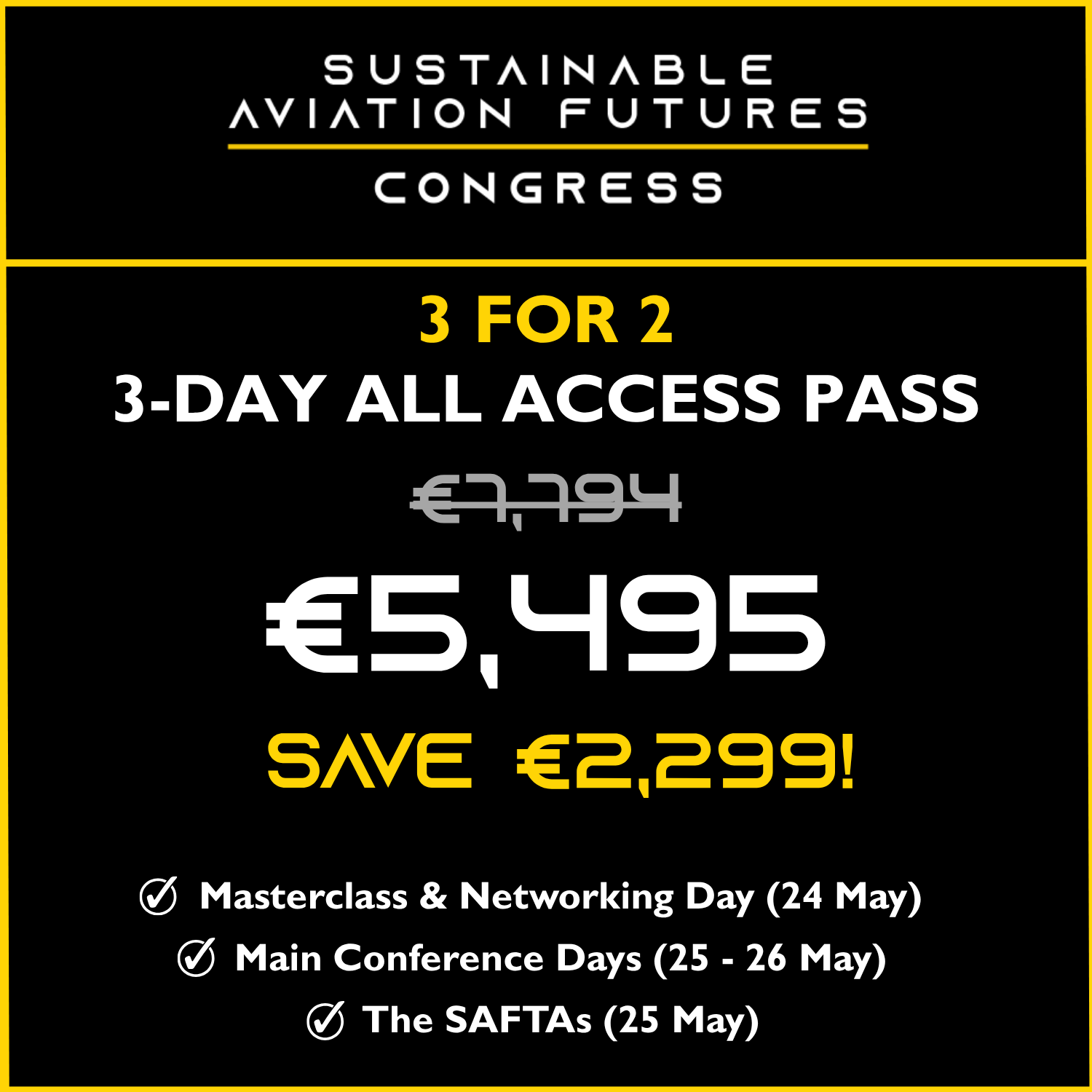 3-Day All Access Pass (3 for 2)
