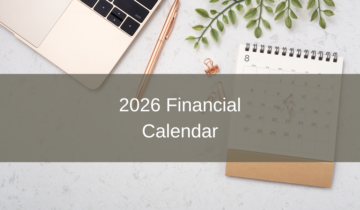 2026 Financial Calendar