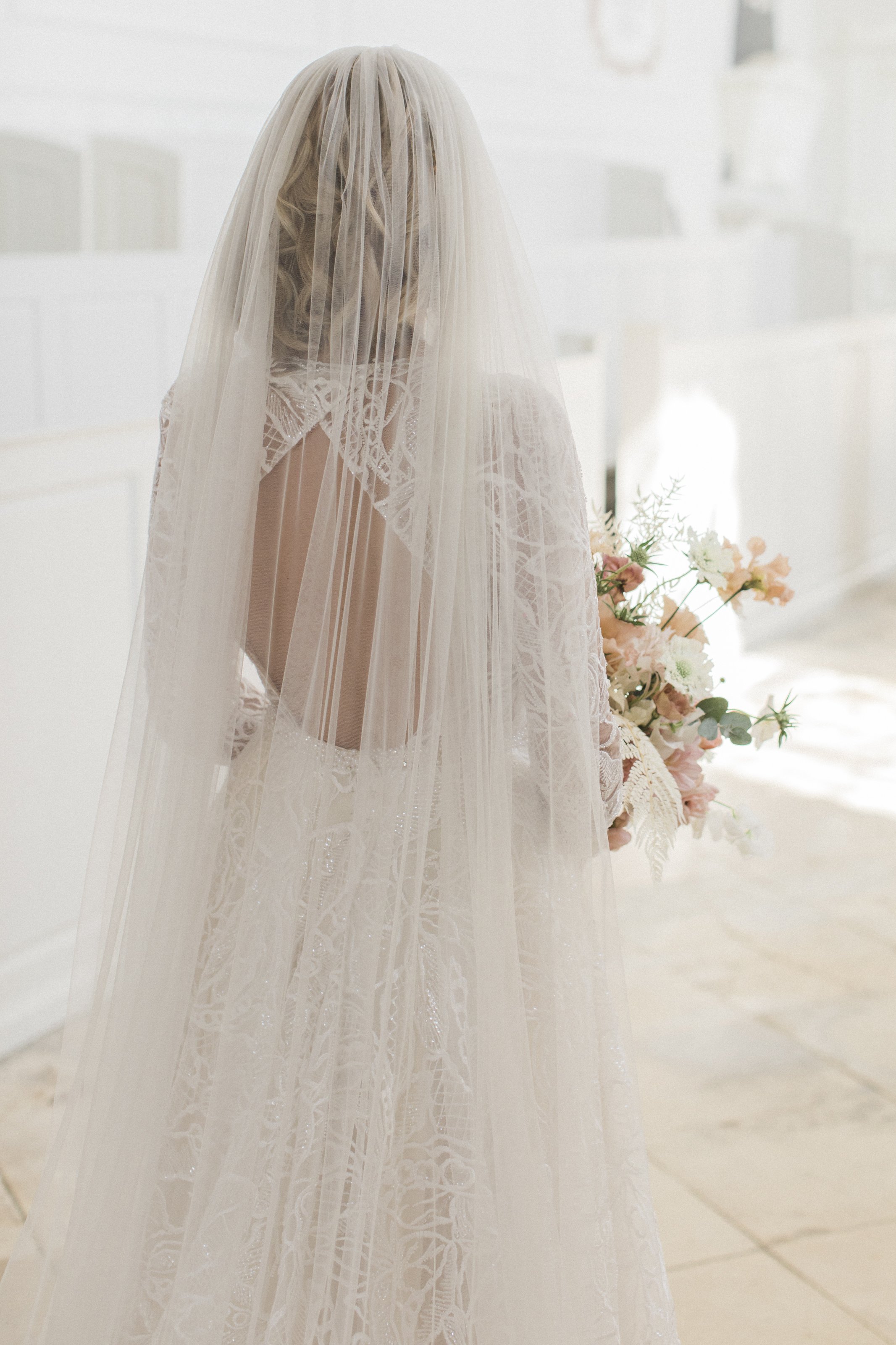  Compton Verne wedding photography bride with veil 