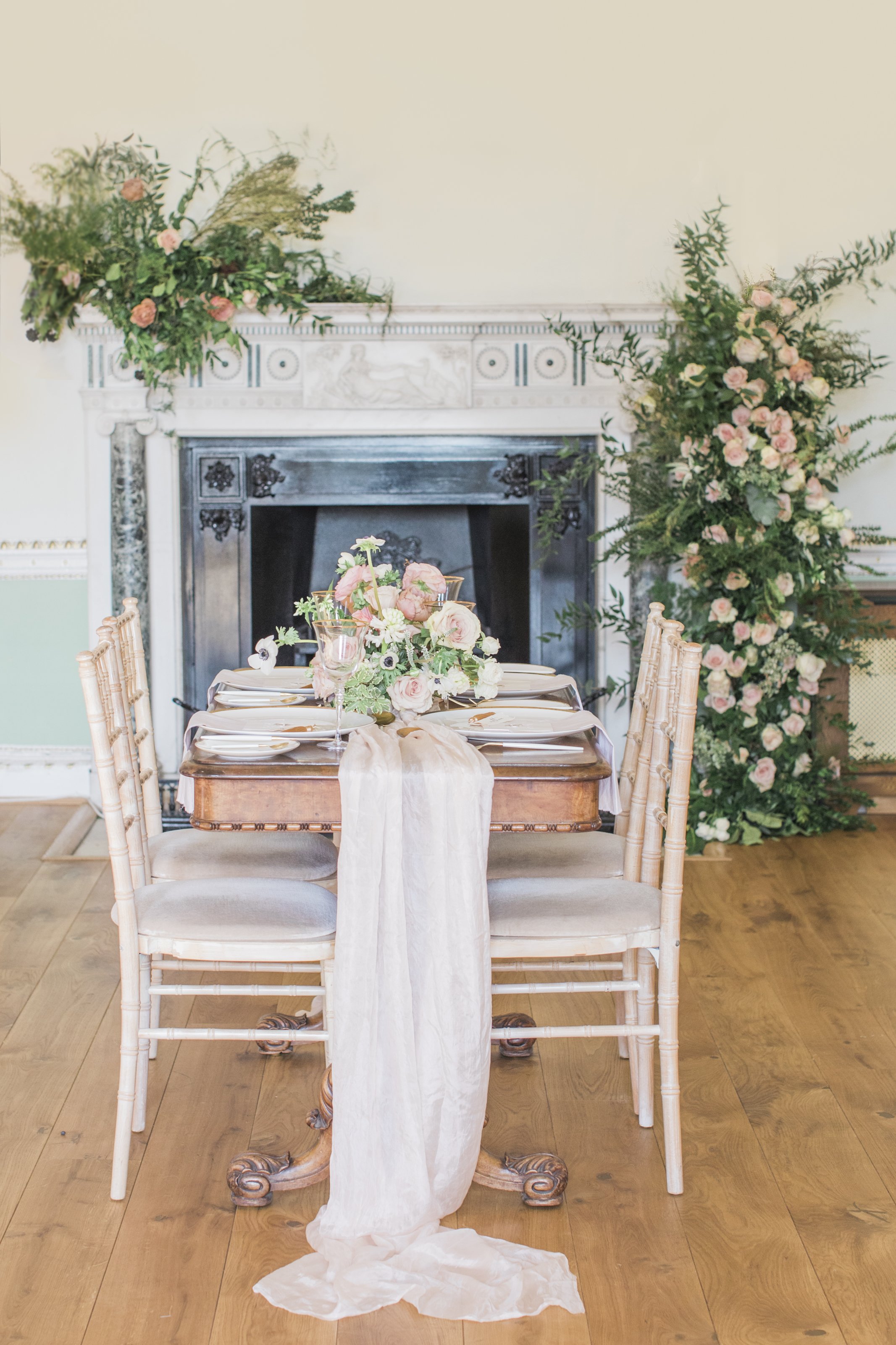  Wedding table-scape at Bradbourne House wedding photography 