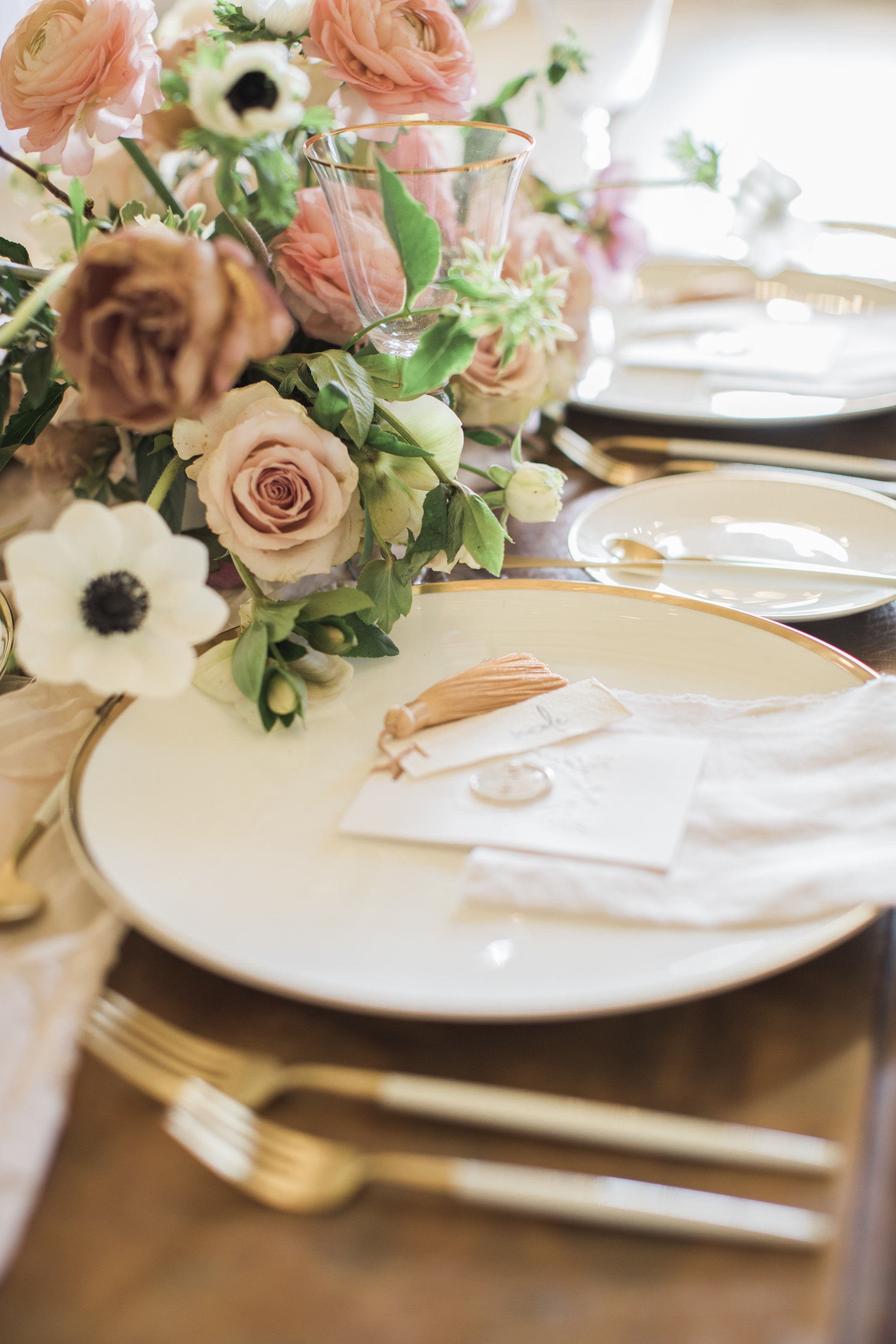  Wedding table-scape at Bradbourne House wedding photography 