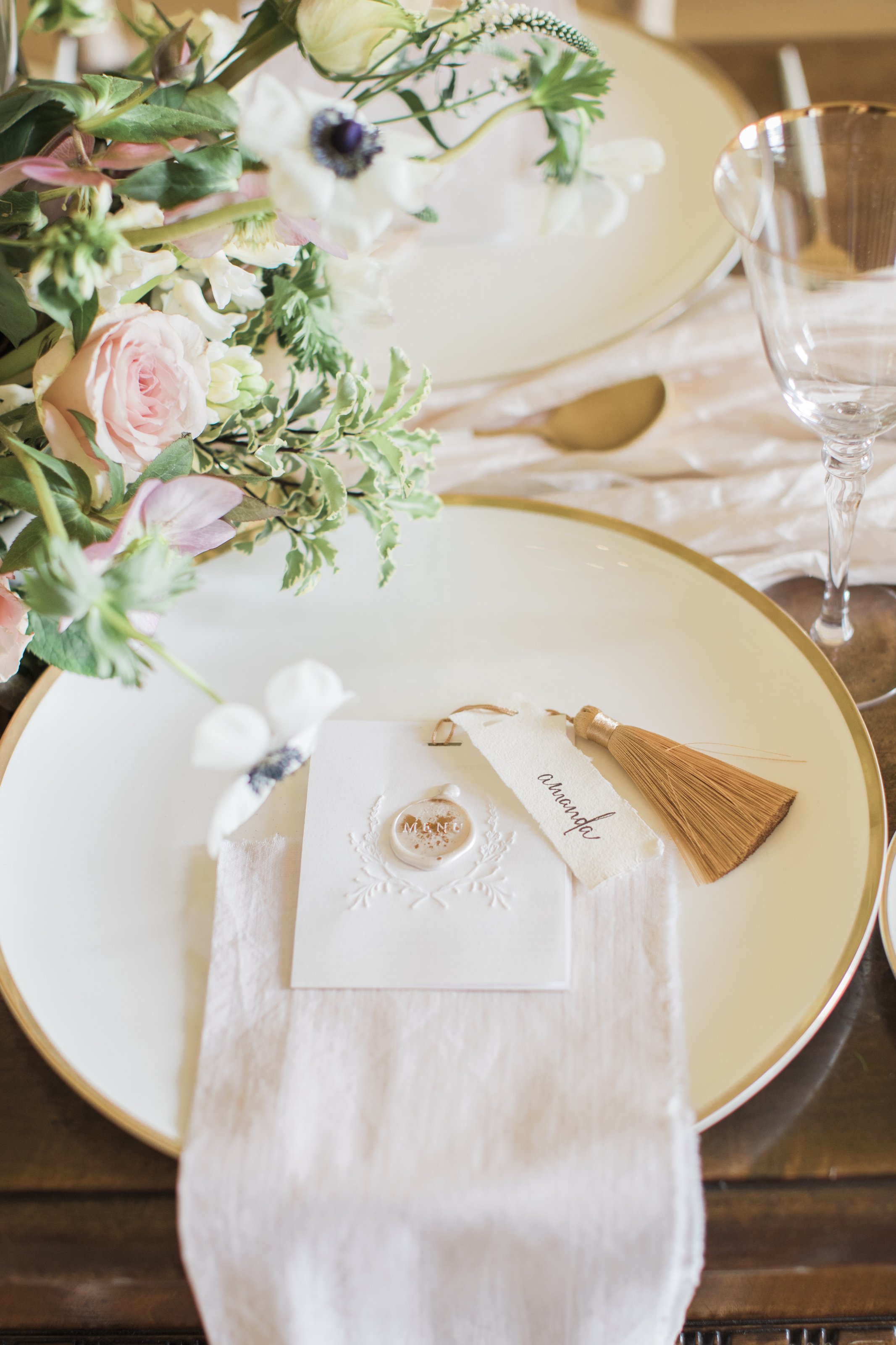  Wedding table-scape at Bradbourne House wedding photography 