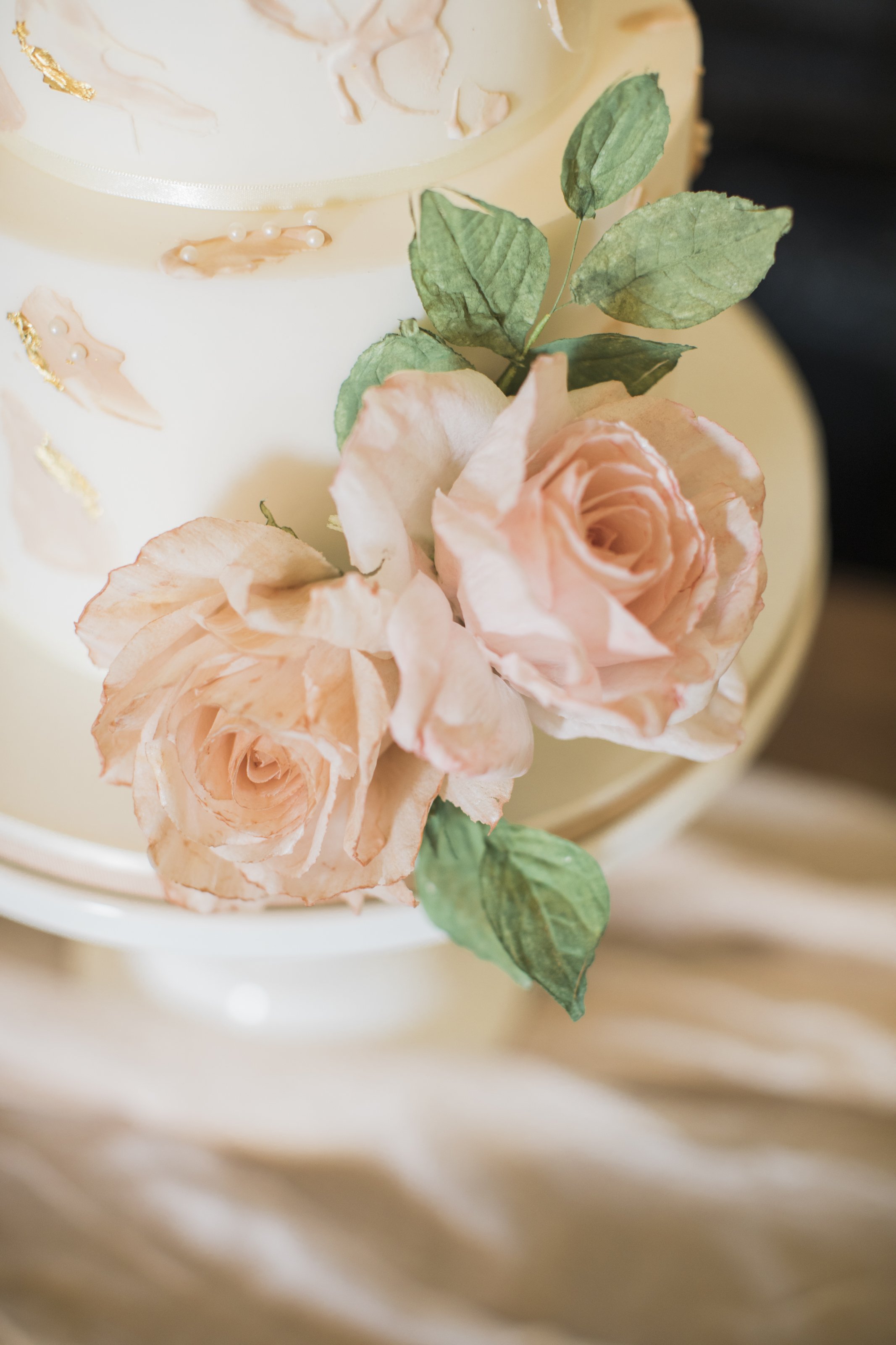  Wedding cake at Bradbourne House wedding photography 