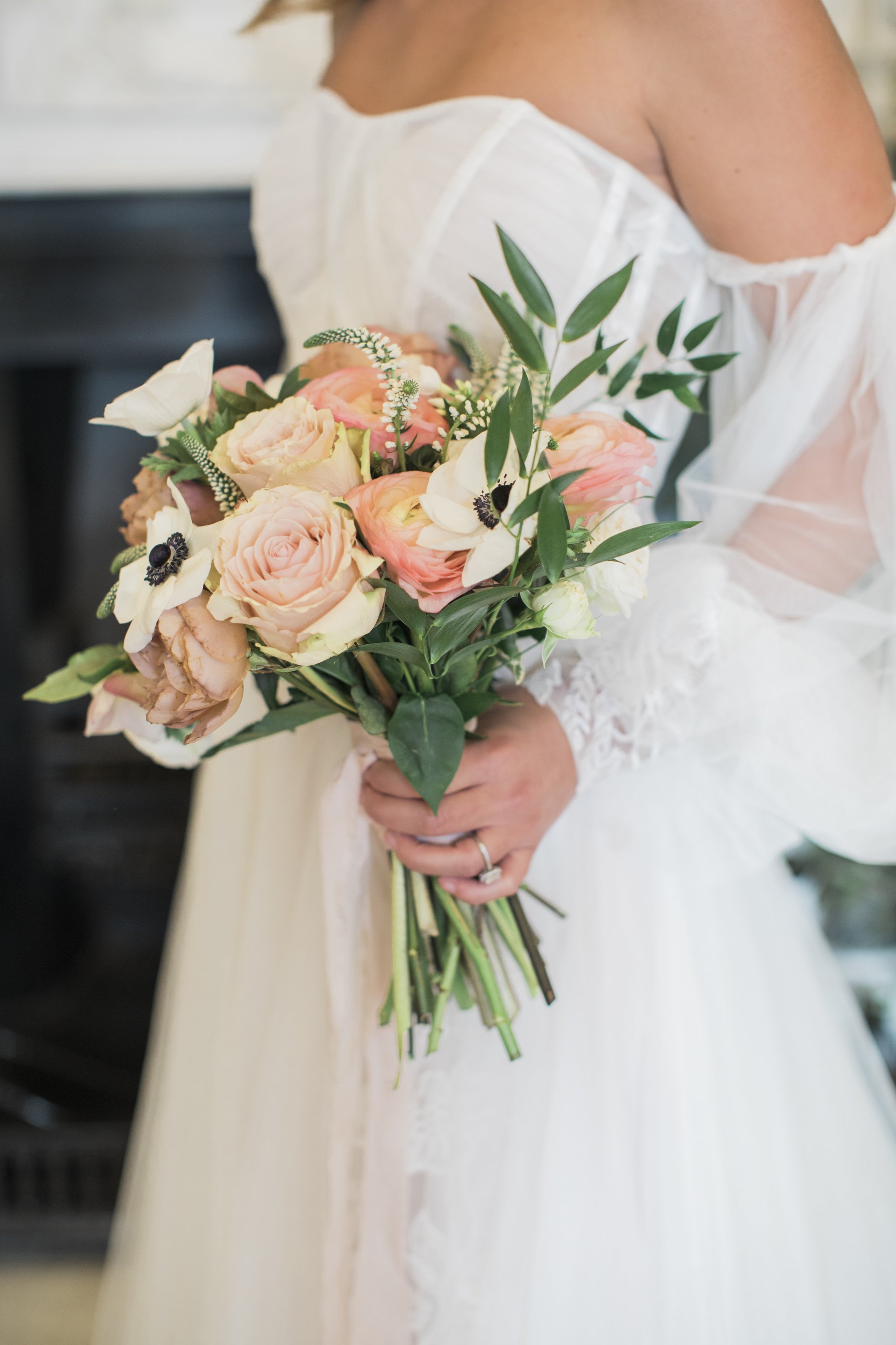  Wedding flowers at Bradbourne House wedding photography 