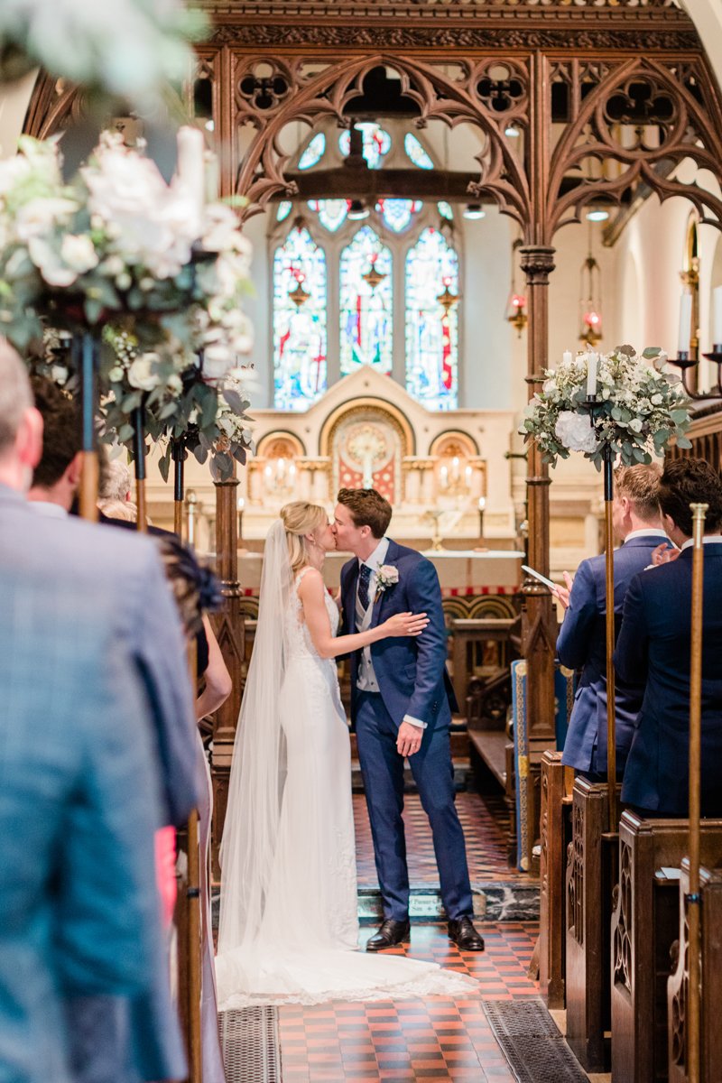 Wedding ceremony in St Nicholas Church Hedsor