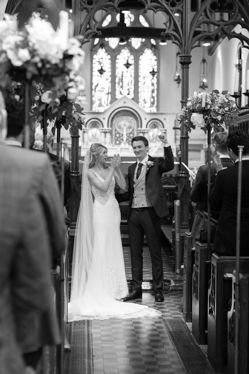 Wedding ceremony in St Nicholas Church Hedsor