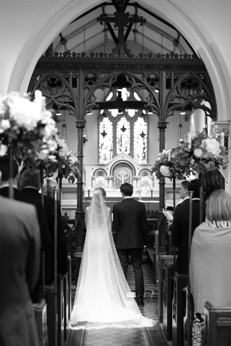 Wedding ceremony in St Nicholas Church Hedsor