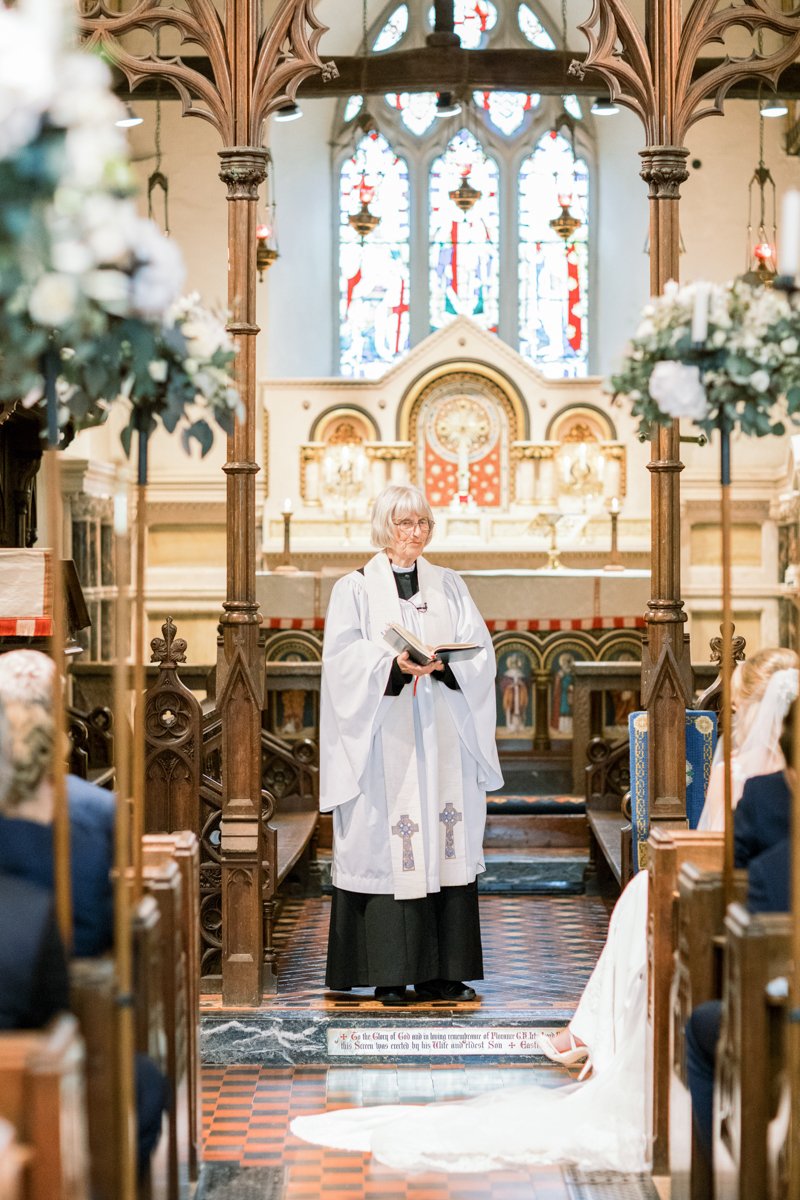 Wedding ceremony in St Nicholas Church Hedsor