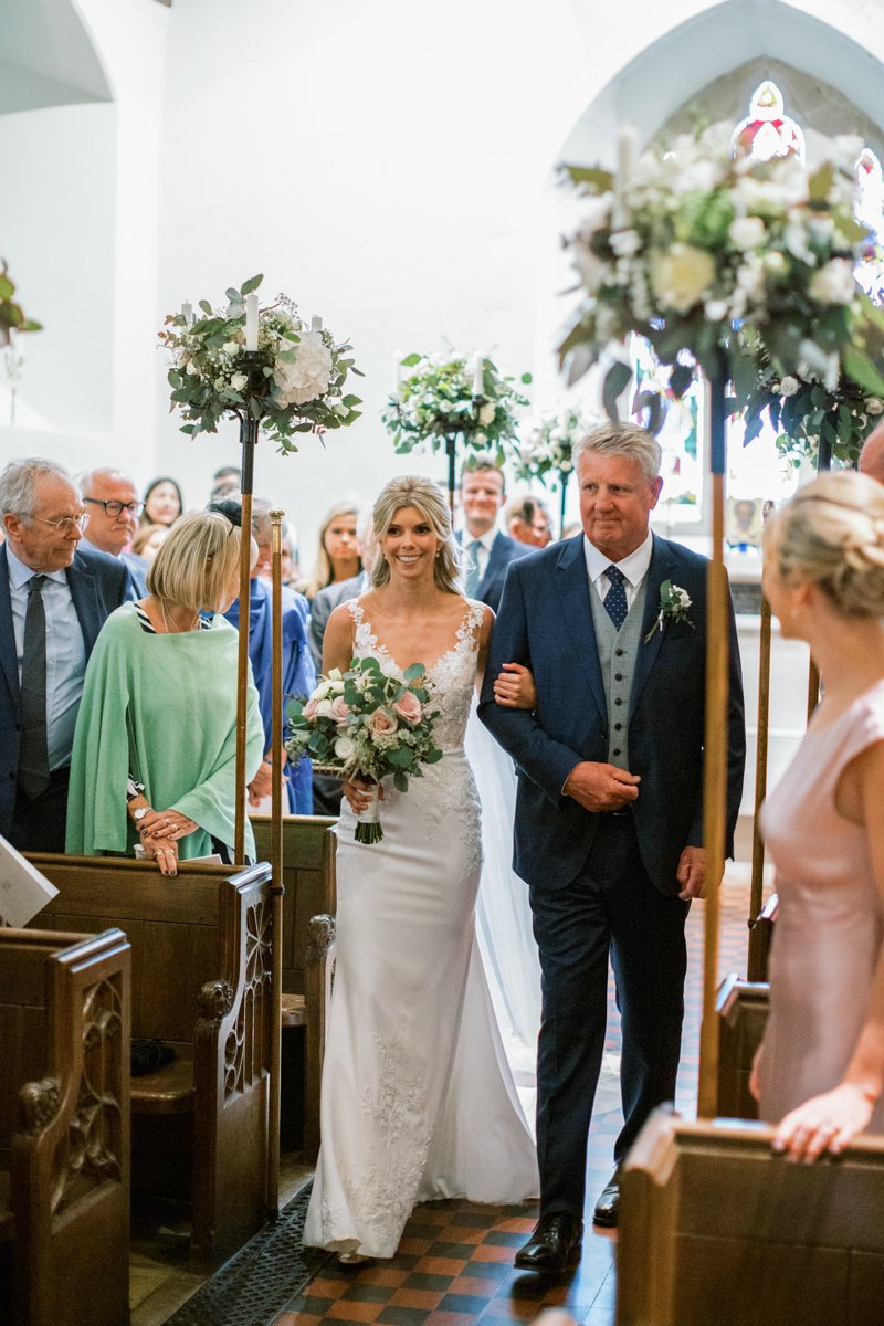 Wedding ceremony in St Nicholas Church Hedsor