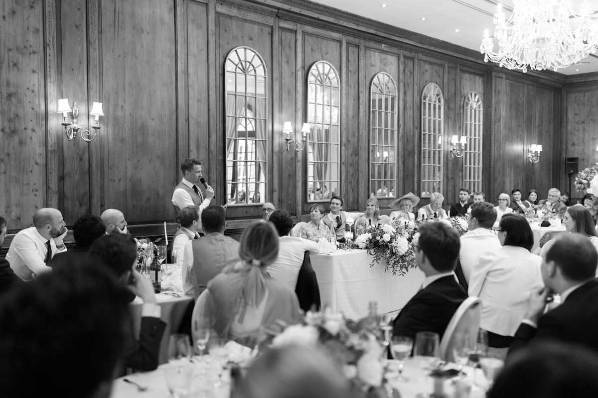 Wedding speeches at Hedsor House