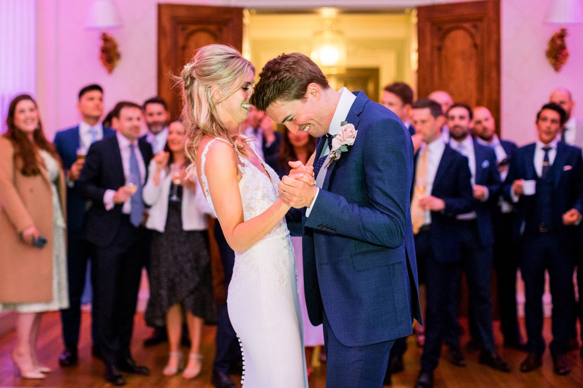 bride and groom first dance