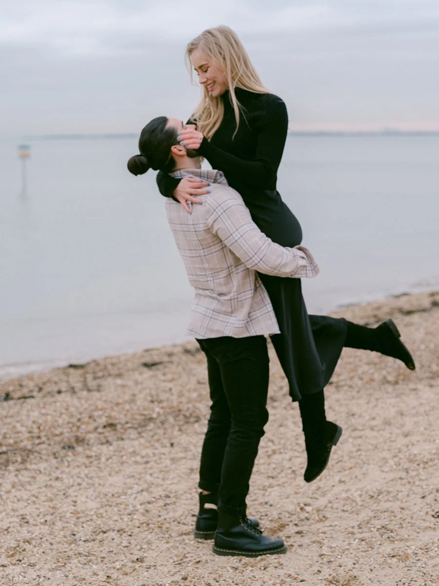 Couples at Southend-on-Sea Essex engagement photography shoot
