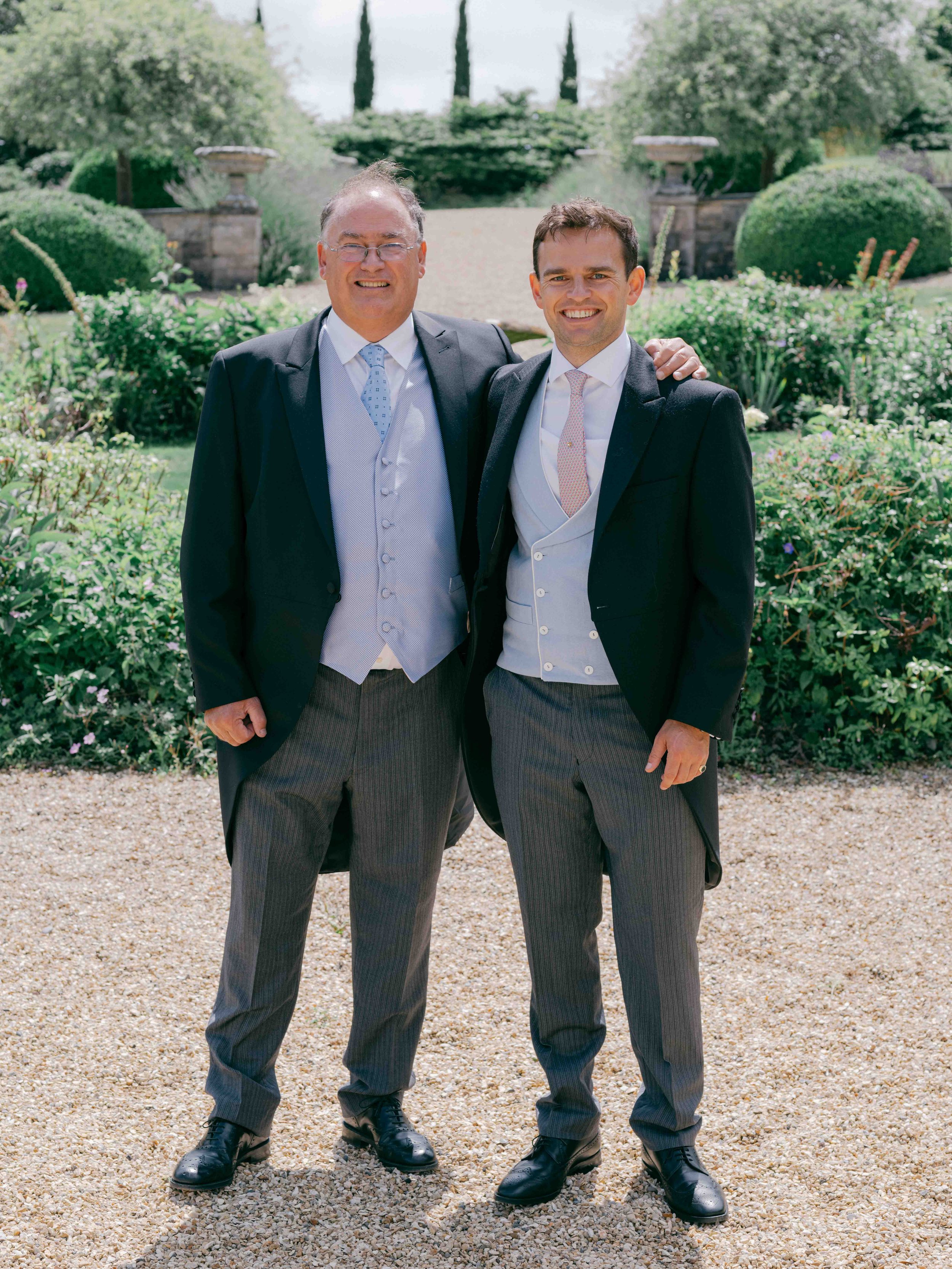 Father and Son on wedding morning  