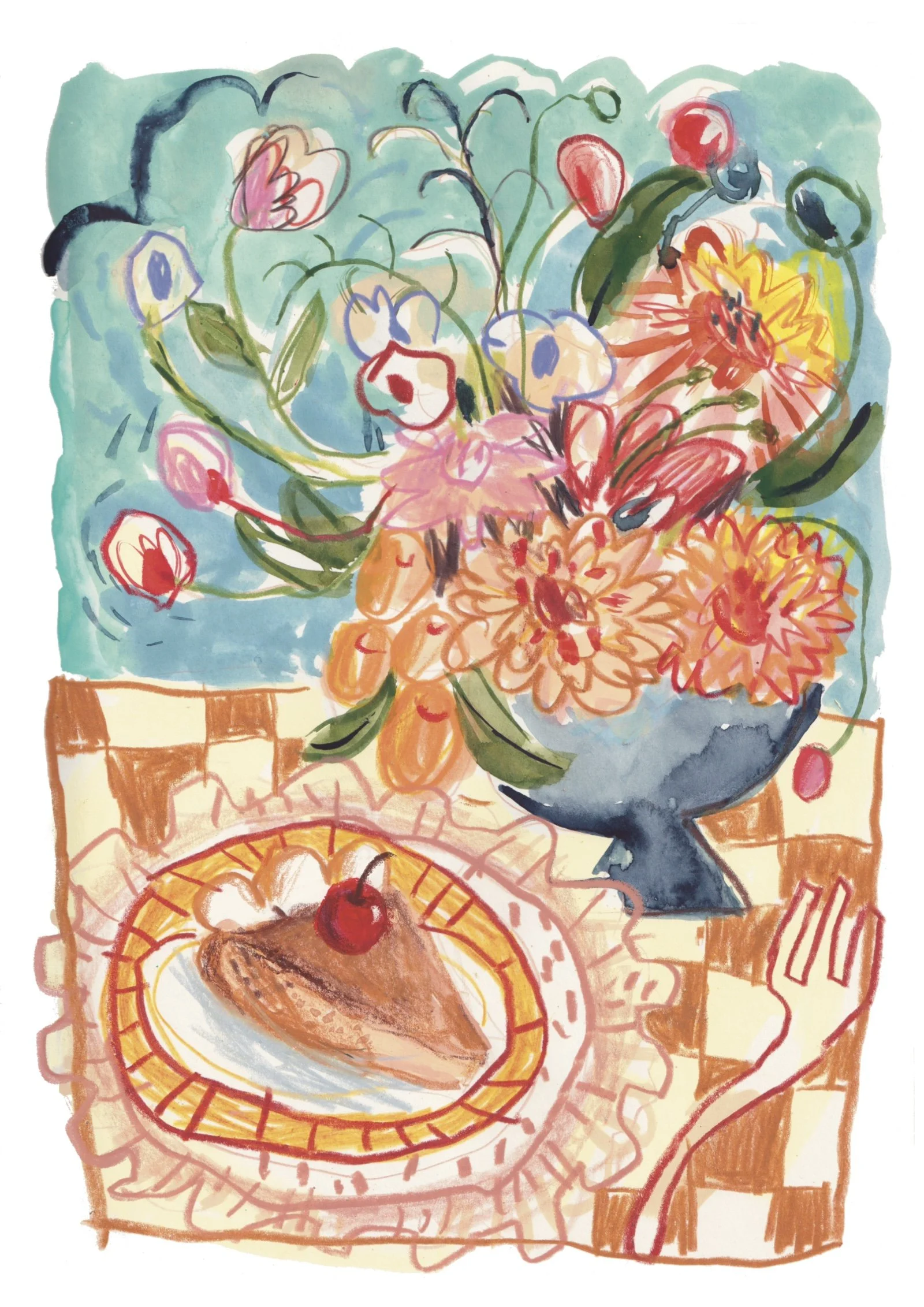 Cake & Vase — Art Print