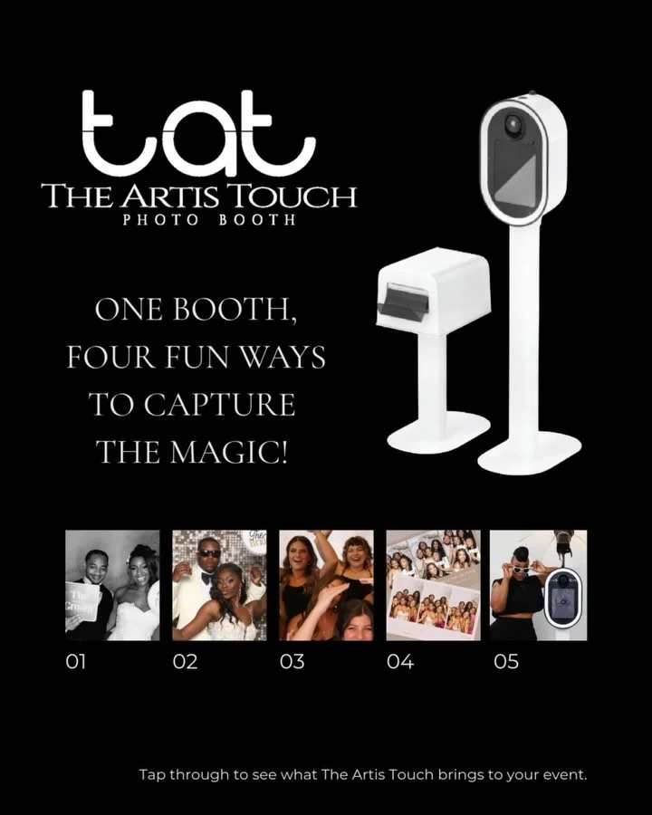 📸✨ Main character energy, unlocked.
The Artis Touch Photo Booth doesn&rsquo;t just capture the moment&hellip;it creates it. From boomerangs and GIFs to prints and full-on video magic, this booth brings the vibe every. single. time.

You bring the po
