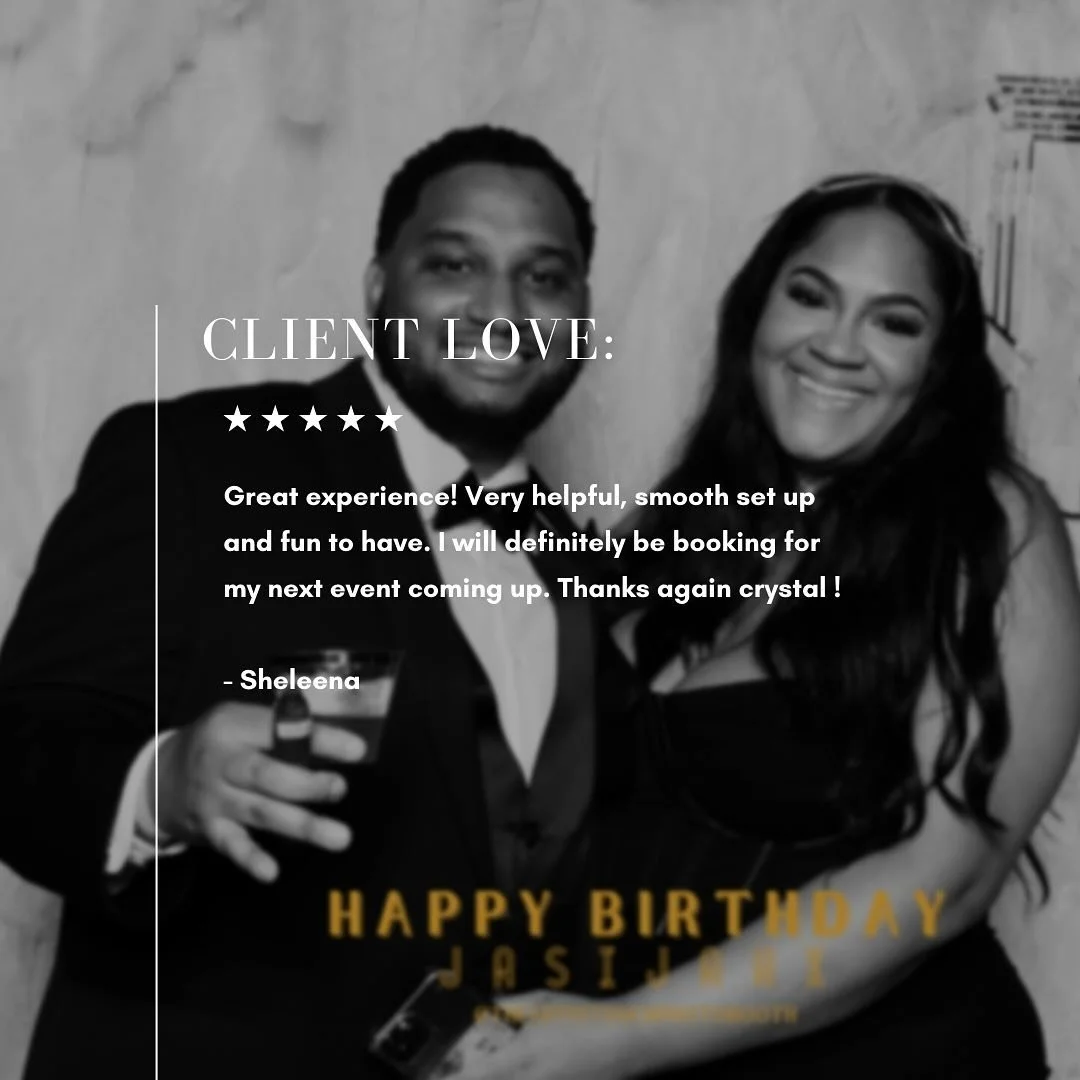 We strive for excellence! Thank you for working with us! #tatpb #theartistouchphotobooth #customerservice #happyclient #clientlove #bookwithme #atlantaphotoboothrental #blackownedbusiness #atlantablackbusiness #customerreviews #capturingmemories #eve
