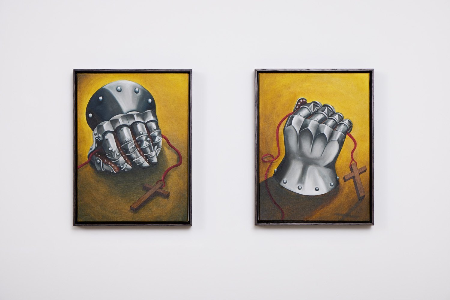 Zach Toppin (l) We live it as we believe in living it and (r) To live in belief 43x33cm Photo by Christa Holka