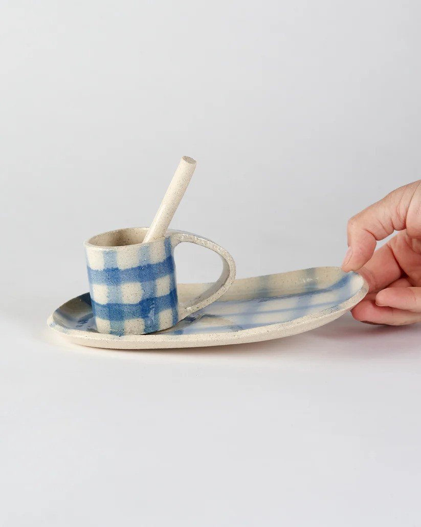 Super Ceramics Espresso Set Brushed Grid