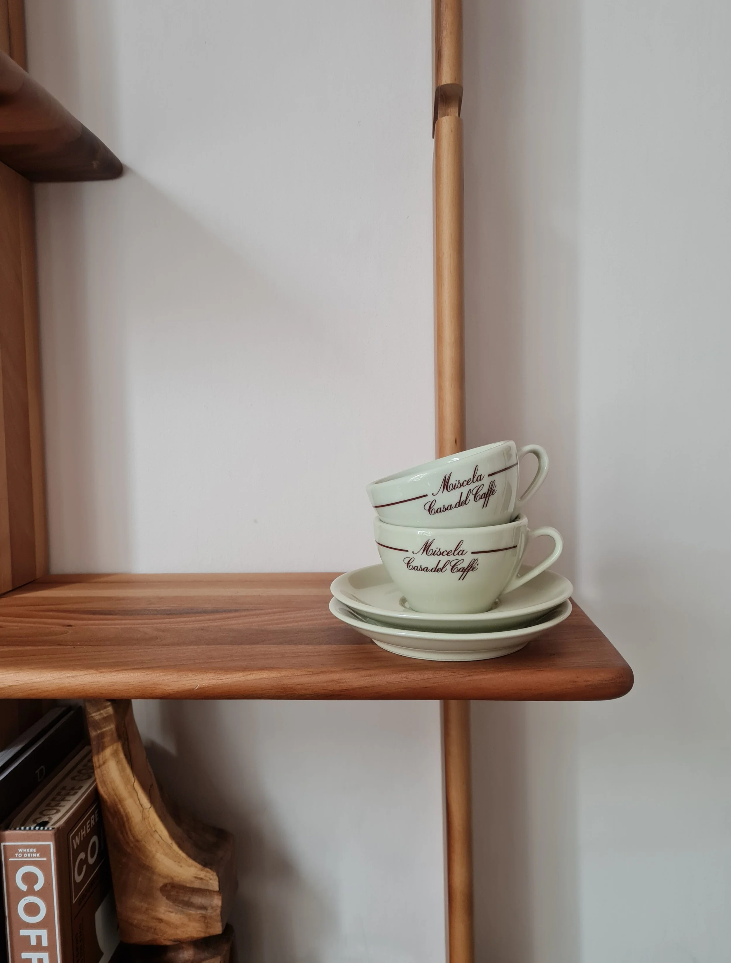 Vintage 1980s Miscela Casa Del Caffe Cappuccino Coffee Cup Set