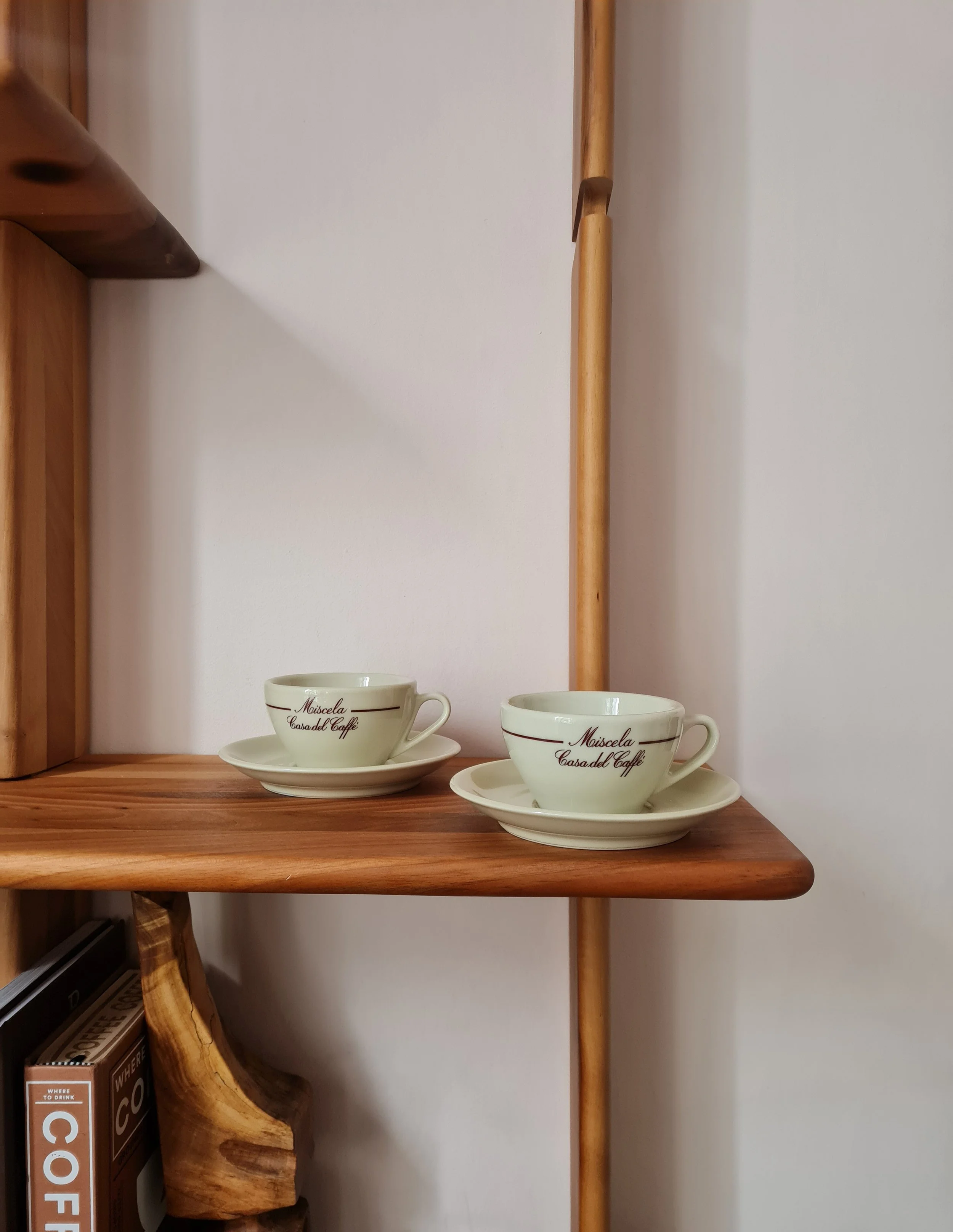 Vintage 1980s Miscela Casa Del Caffe Cappuccino Coffee Cup Set