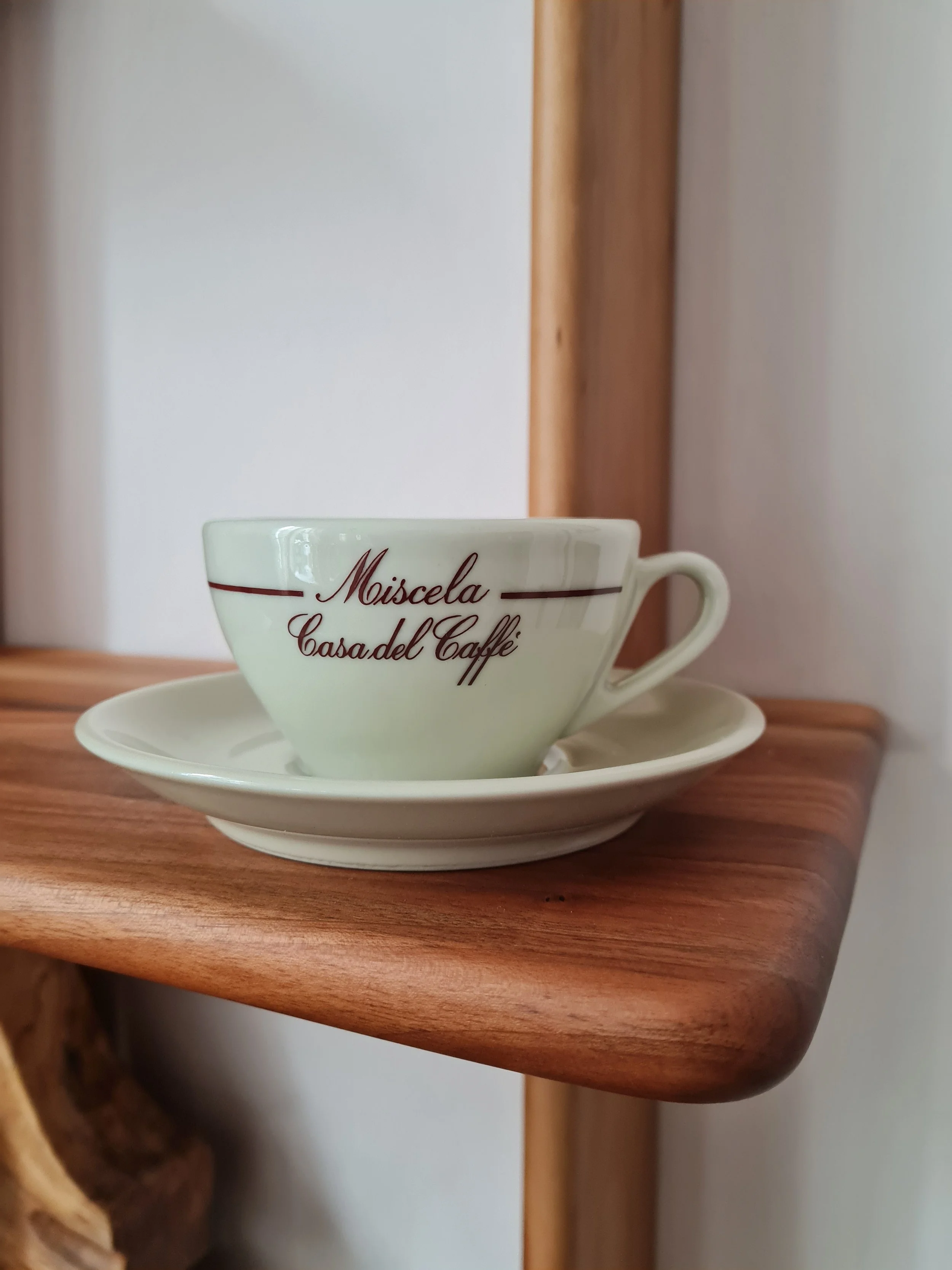 Vintage 1980s Miscela Casa Del Caffe Cappuccino Coffee Cup Set