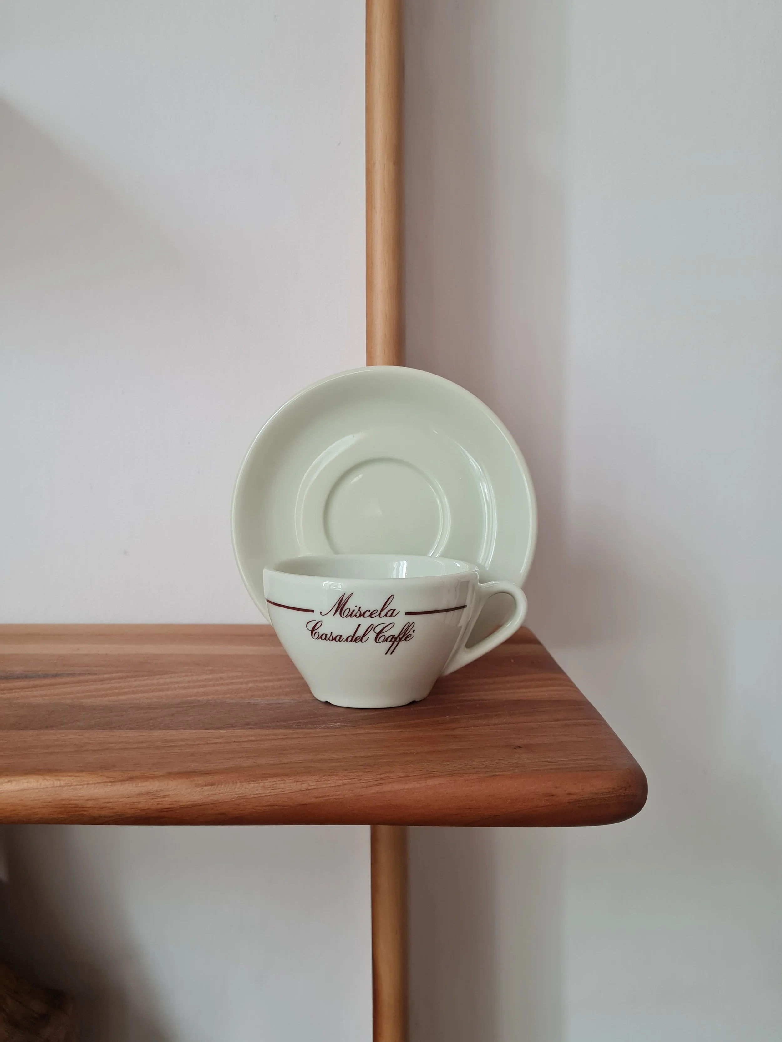 Vintage 1980s Miscela Casa Del Caffe Cappuccino Coffee Cup Set
