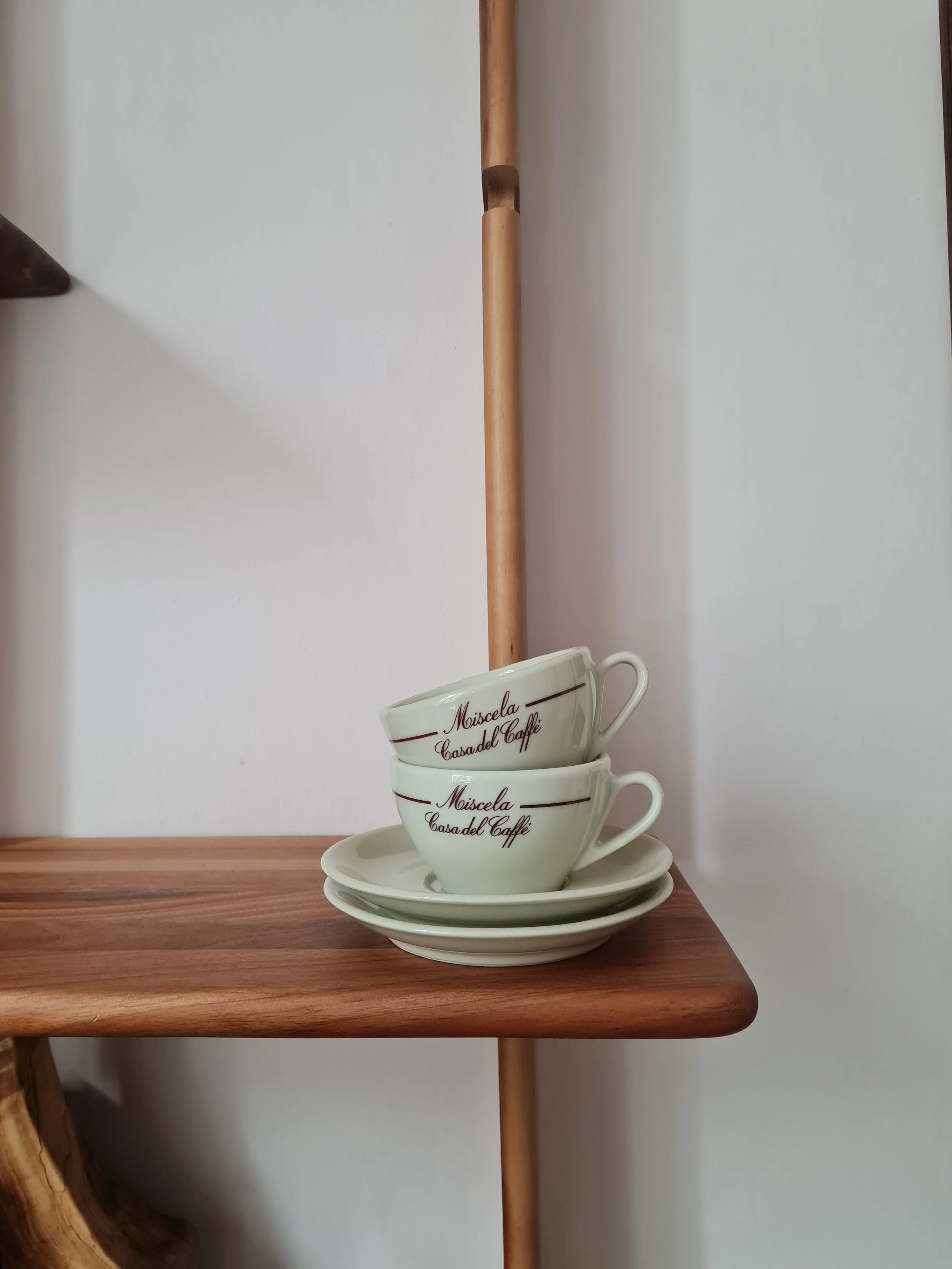 Vintage 1980s Miscela Casa Del Caffe Cappuccino Coffee Cup Set