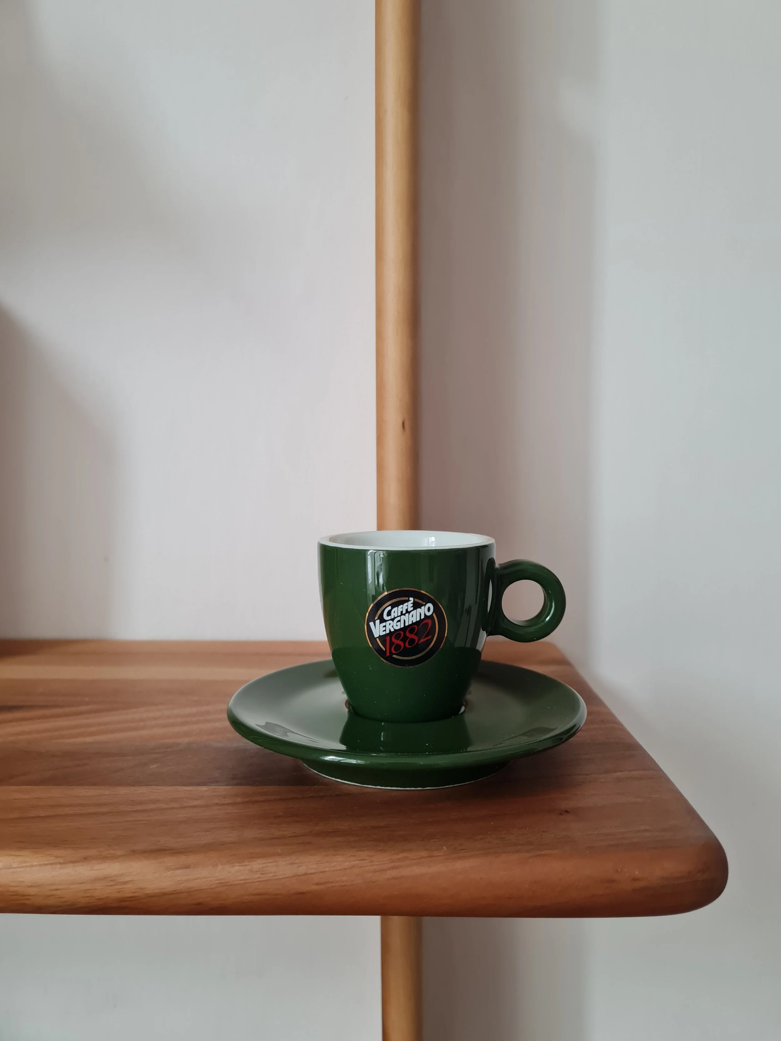 Rare Caffè Vergnano Espresso Cup Set in Forest Green