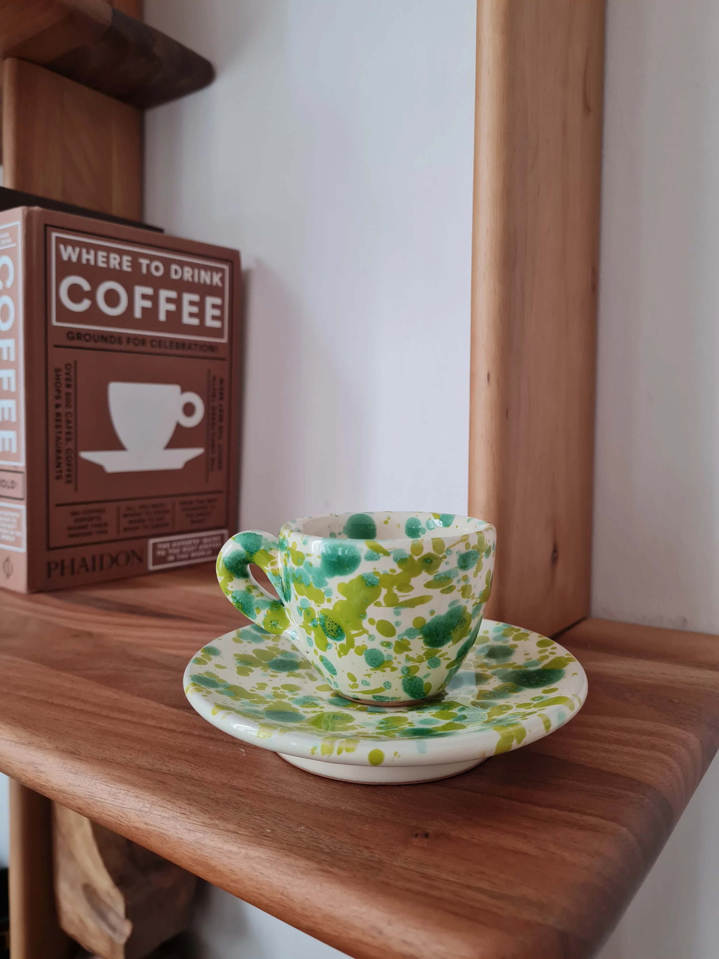 Limited Edition Puglian Splatter Espresso Set - Green
