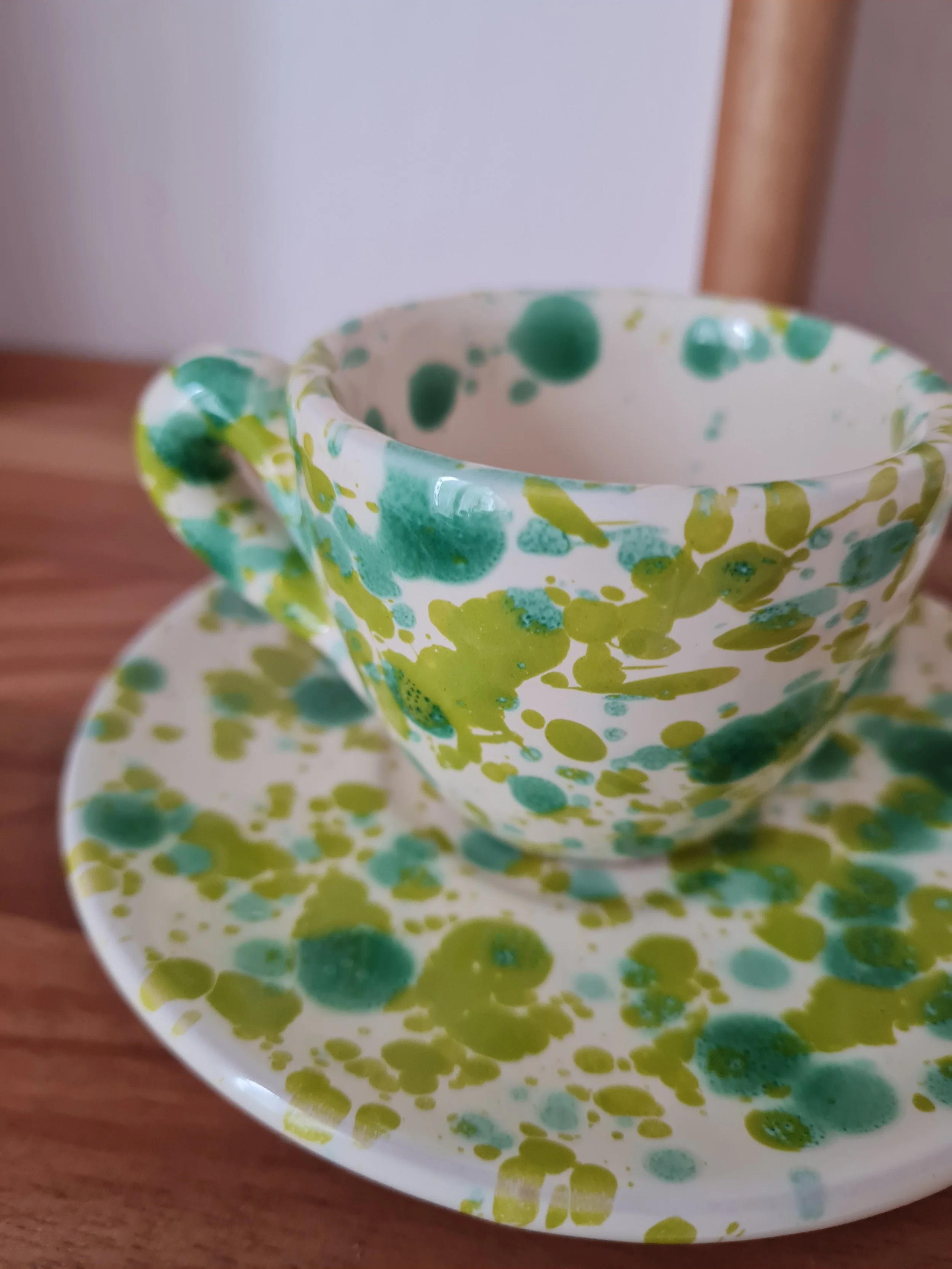 Limited Edition Puglian Splatter Espresso Set - Green