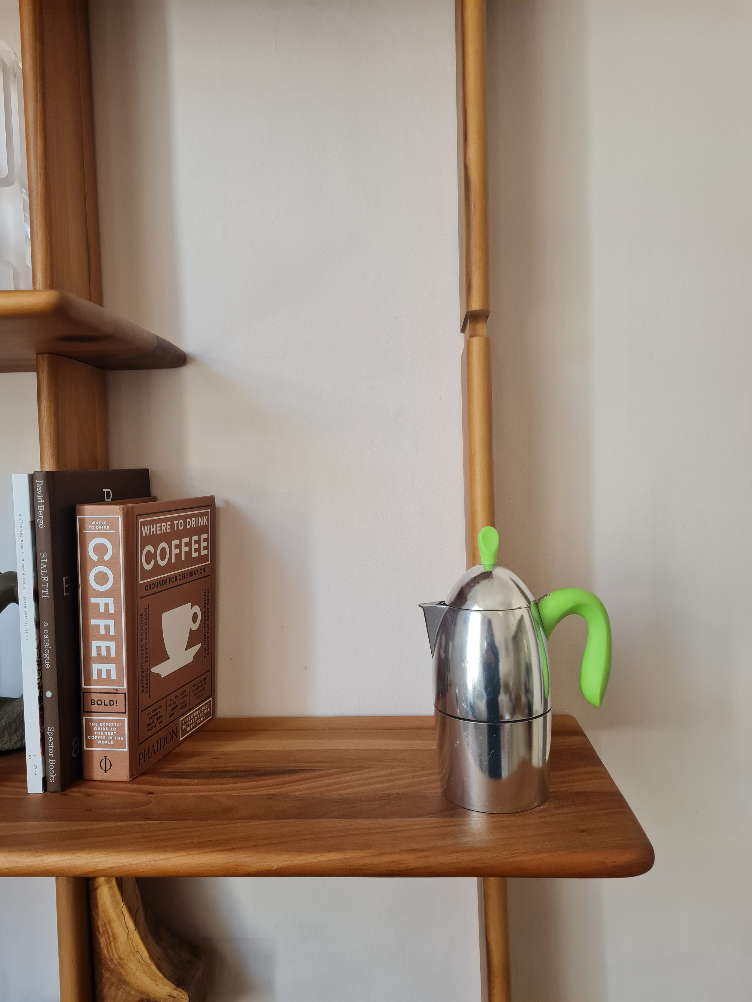 Vintage Guzzini Zaza 3 Cup Moka Pot in Green