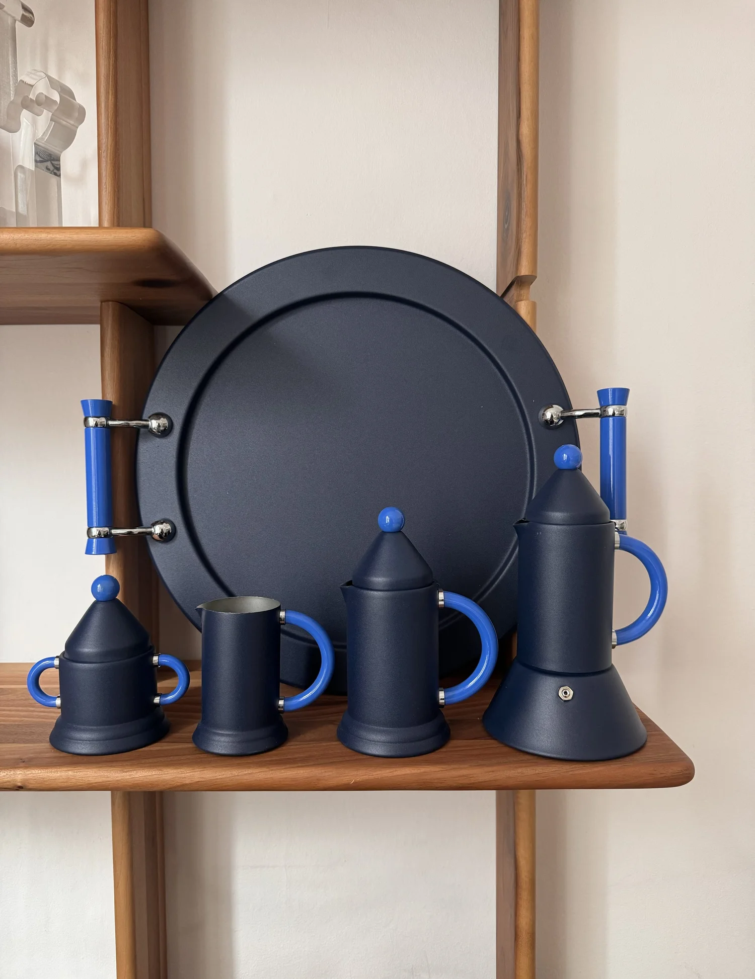 Rare Inoxpran 'Atlanta' Moka Pot Set in Dark Blue — my moka home