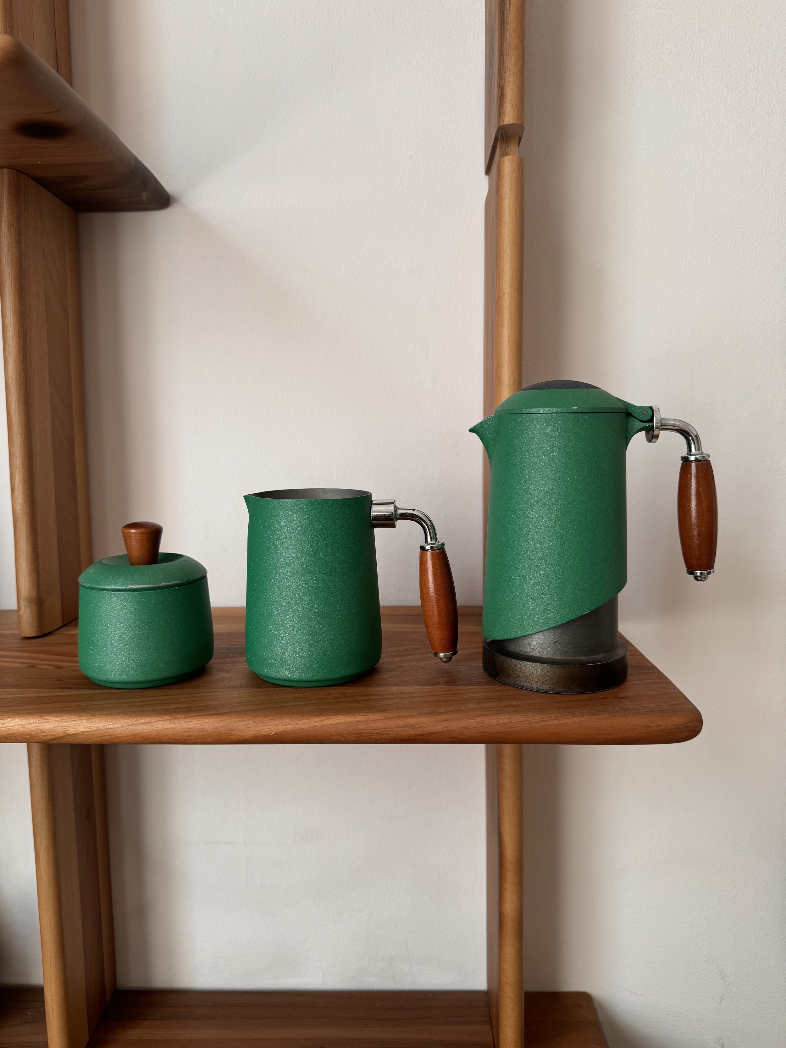 Vintage 1980s ‘Freddi’ Green Moka Pot Set
