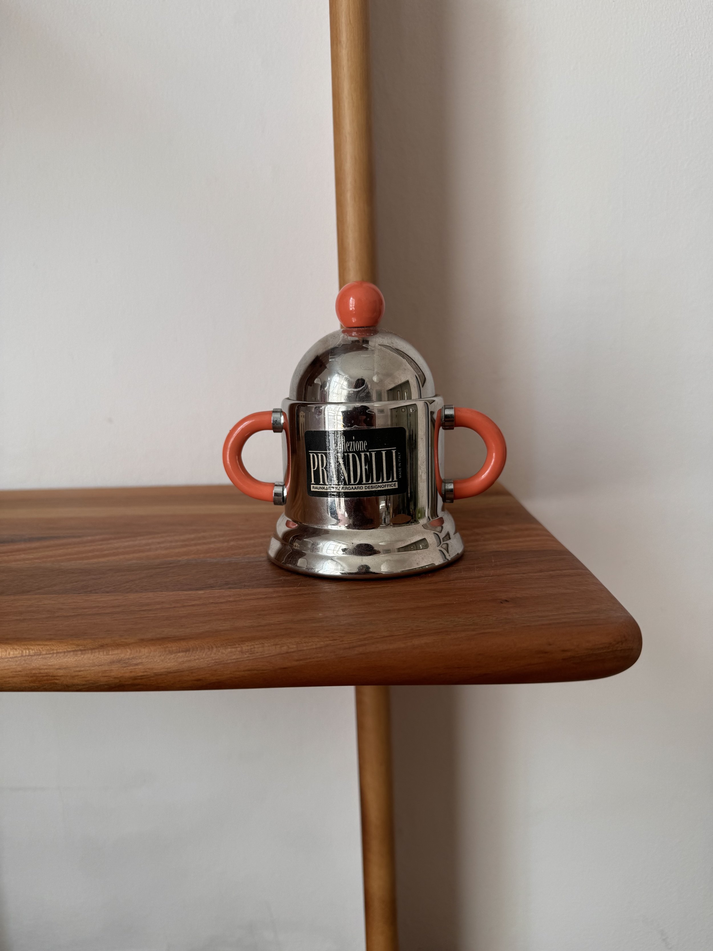 Vintage 1980s Prandelli Moka Pot Set - Coral