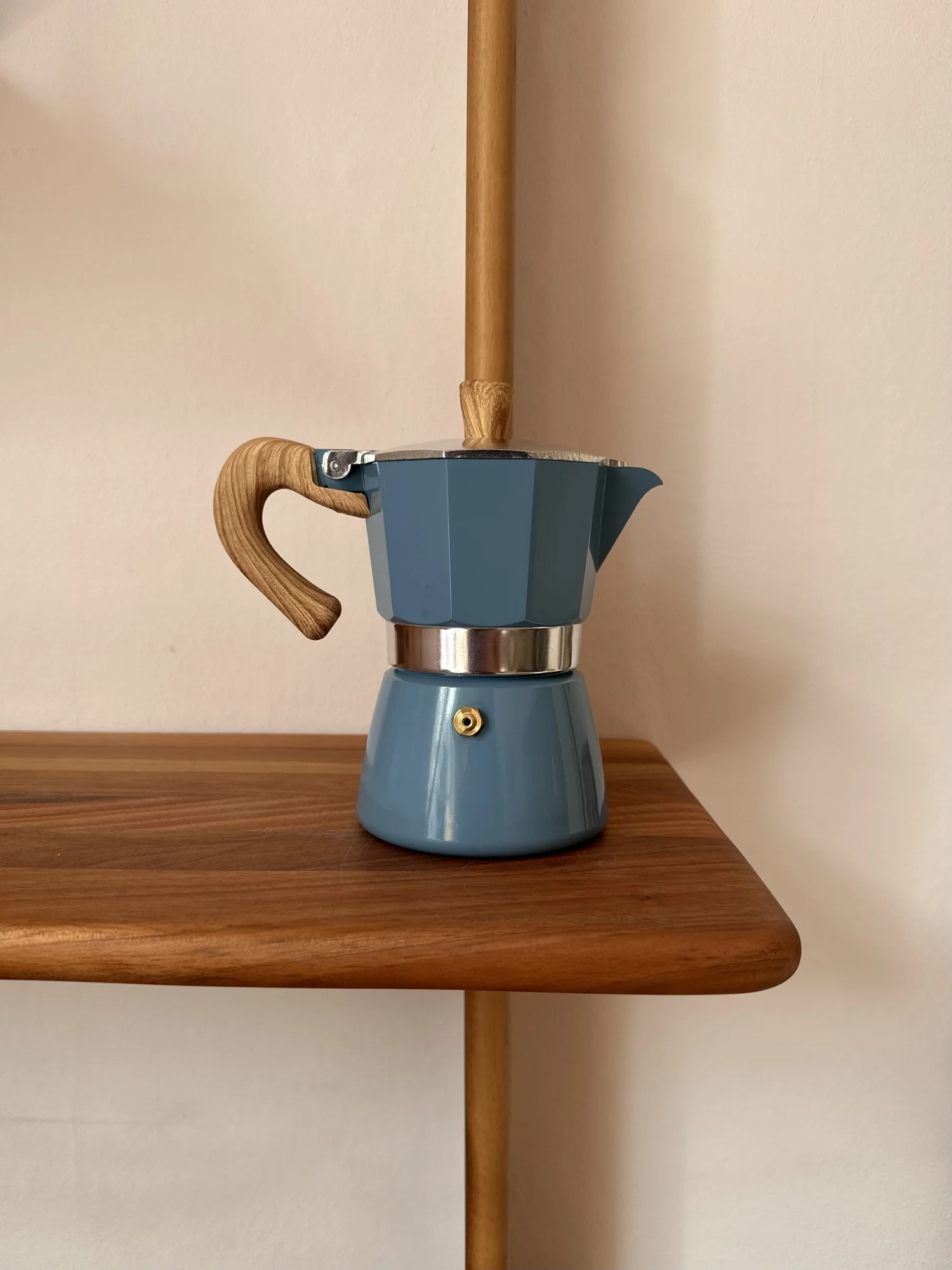 マホガニ Gnali & Zani Induction Suitable Blue Moka Pot — my moka home