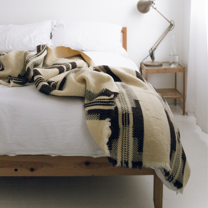 Rustic Wool Blankets Pure wool Bulgarian rustic blanket — my moka home