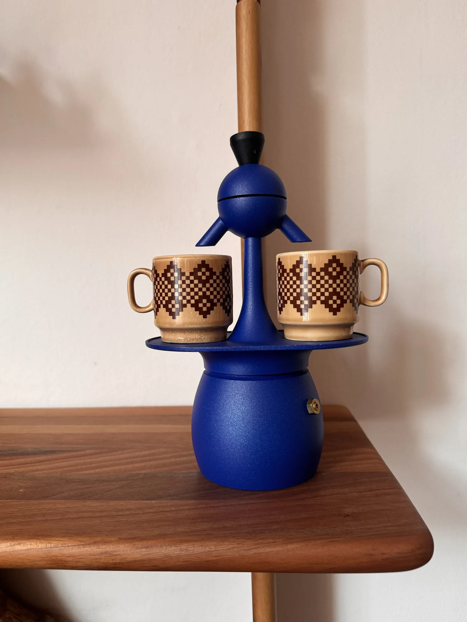 Vintage Omet Papalina Blue Moka Pot — my moka home