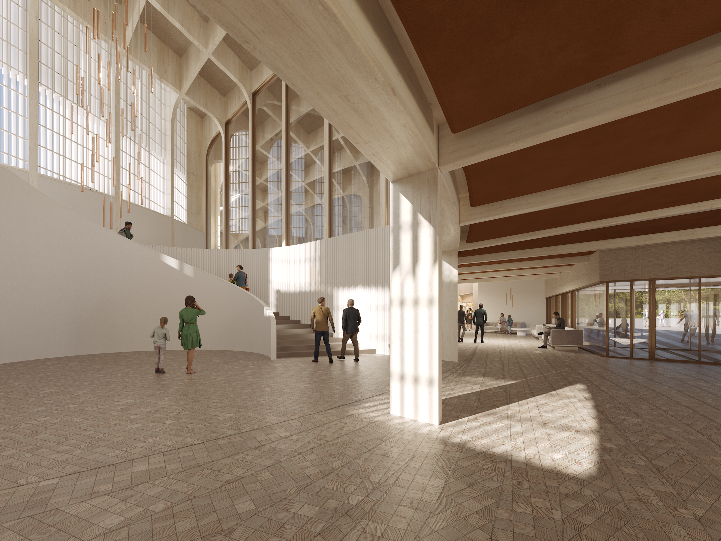 Museum architecture competition entry by Studio Tashima Architects, London UK, for The Museum of History and The Future in Turku, Finland, exploring civic and cultural architecture on the Linnanniemi waterfront.