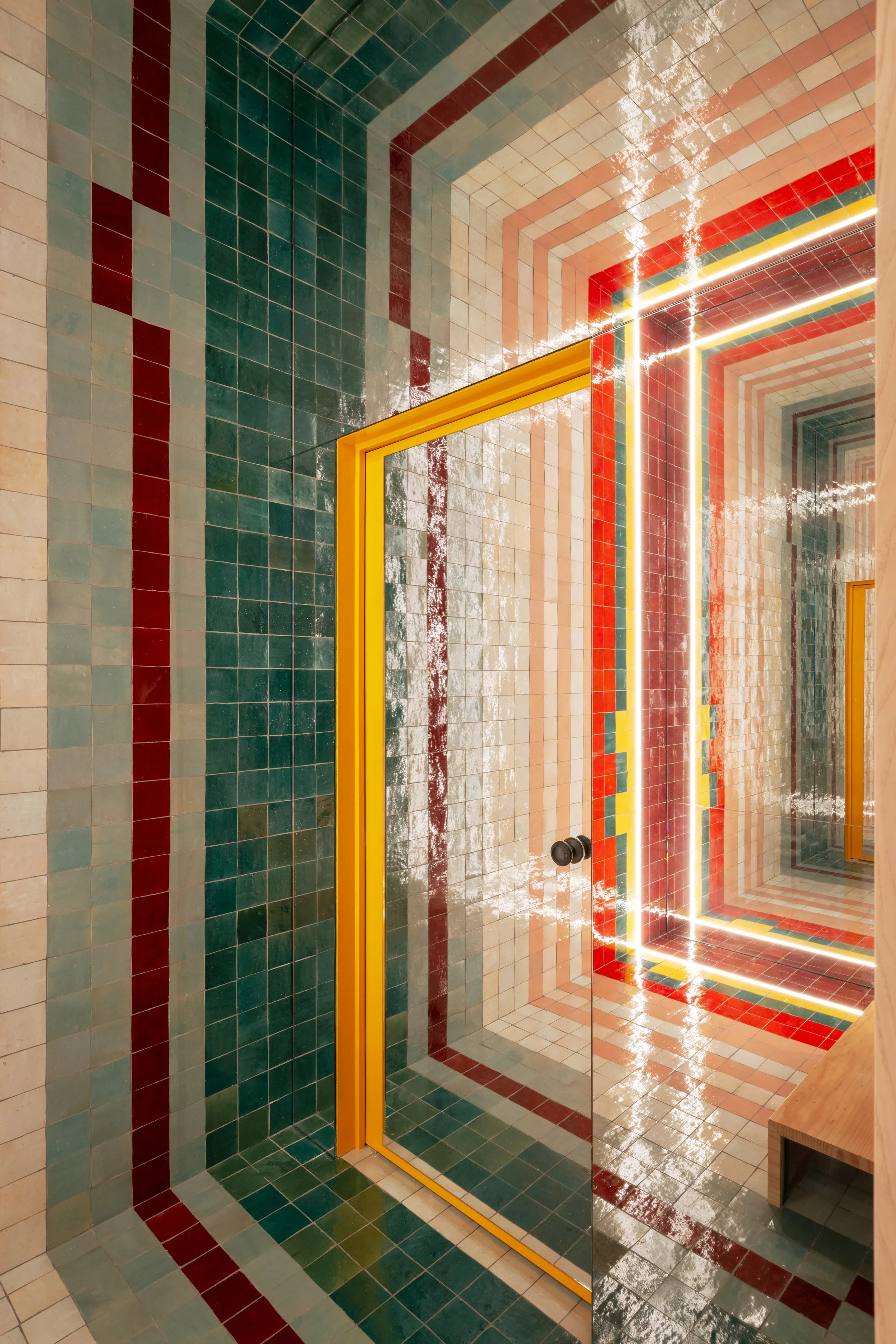 Architectural home design project in West London, UK by Studio Tashima, featuring a residential renovation with a signature mirror hall interior