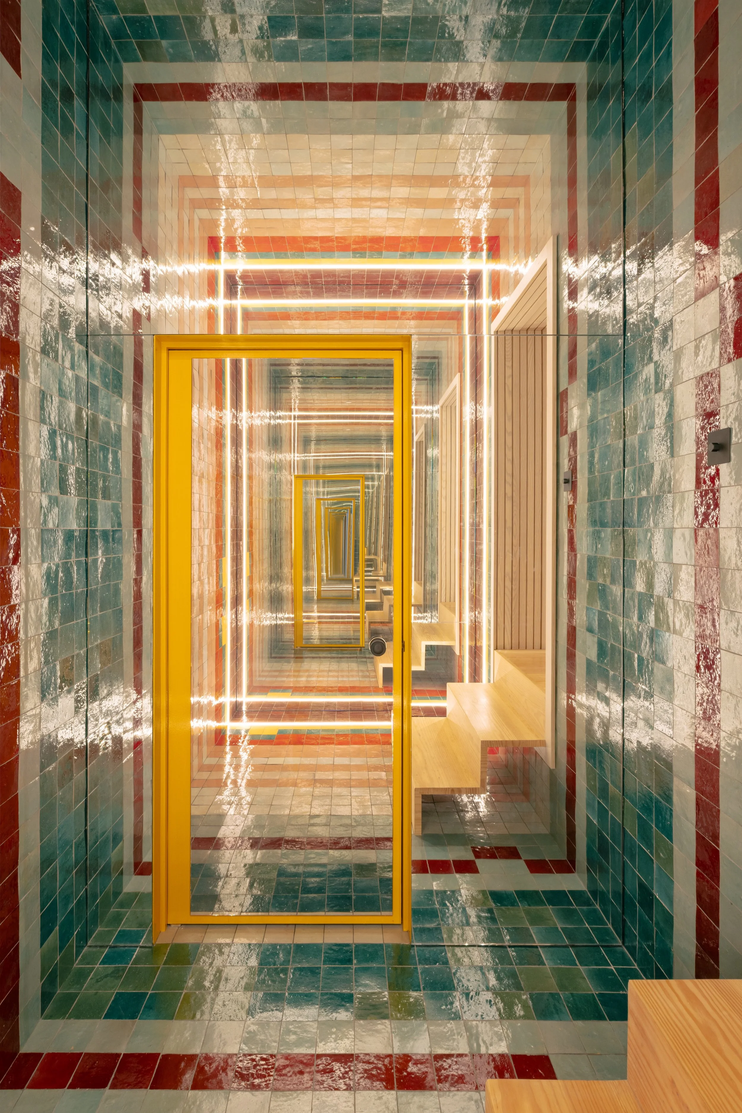 Residential architecture and refurbishment in West London by Studio Tashima, highlighting a bespoke mirror hall design within a modernised home