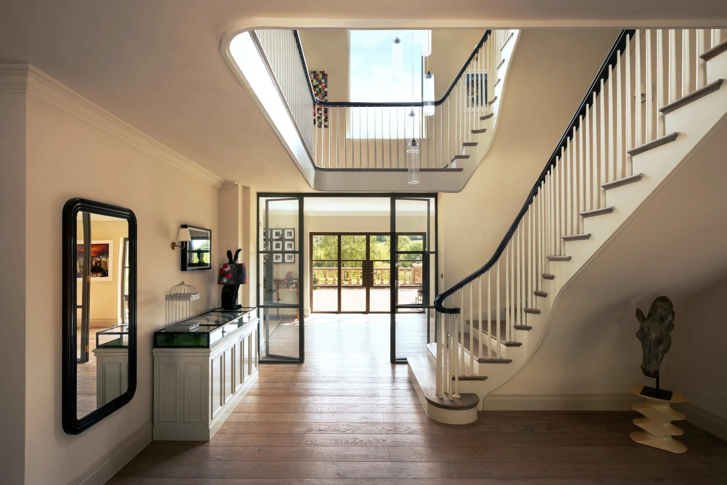 Country residential architectural design for a family home in Hertfordshire by London-based architecture studio Studio Tashima.