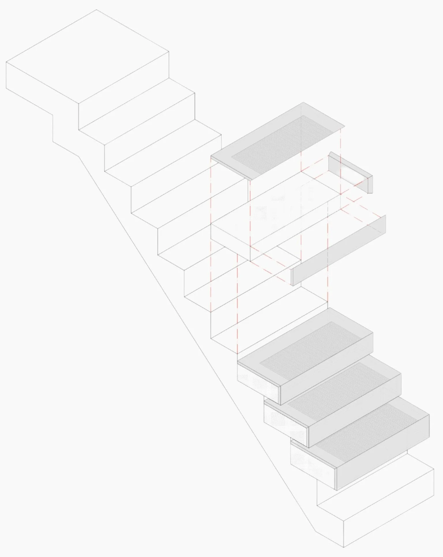 Stair plan for residential home renovation by Studio Tashima