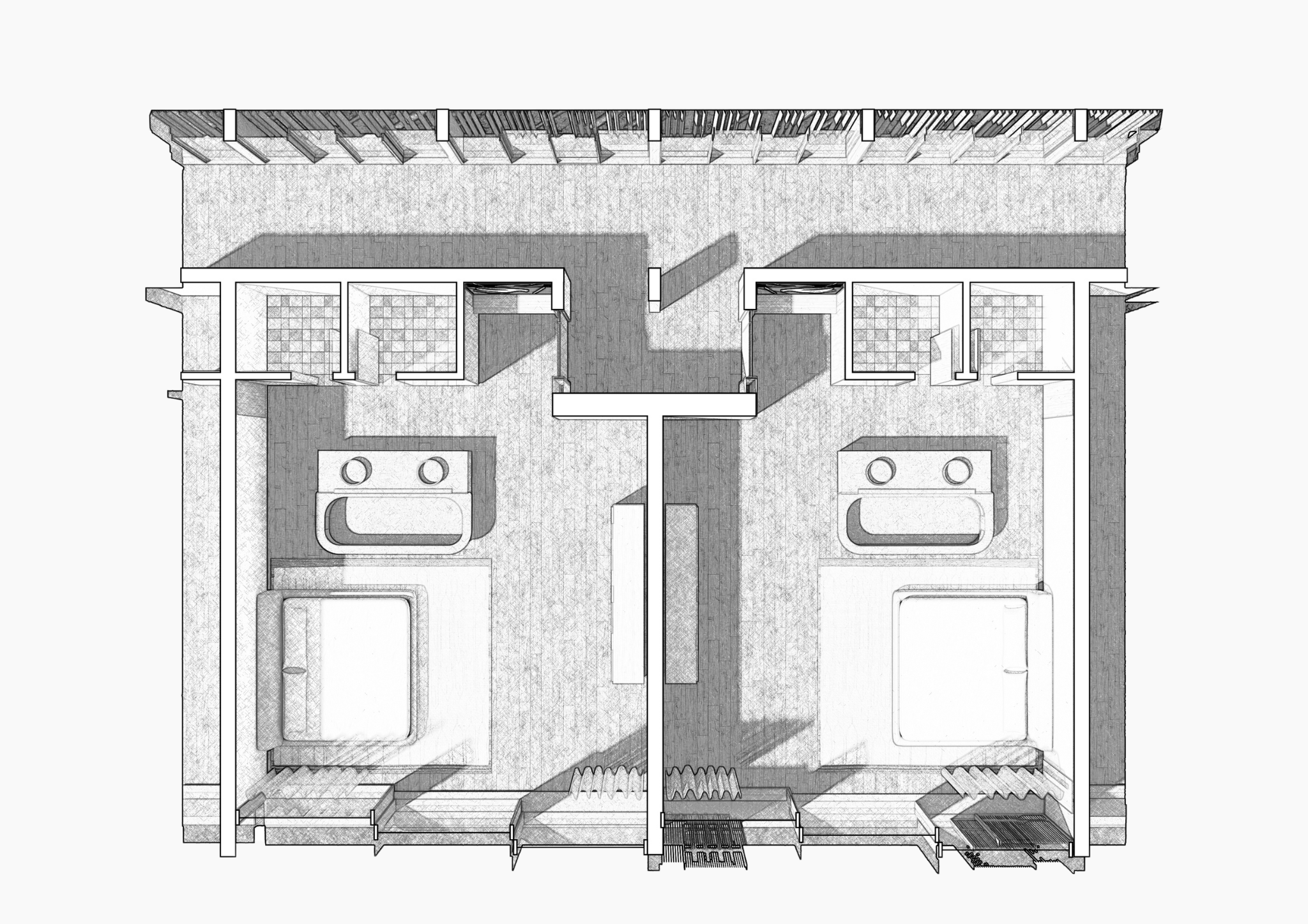 Concept design for the renovation and expansion of a hotel into a nature-driven eco-retreat. By London Architects Studio Tashima.