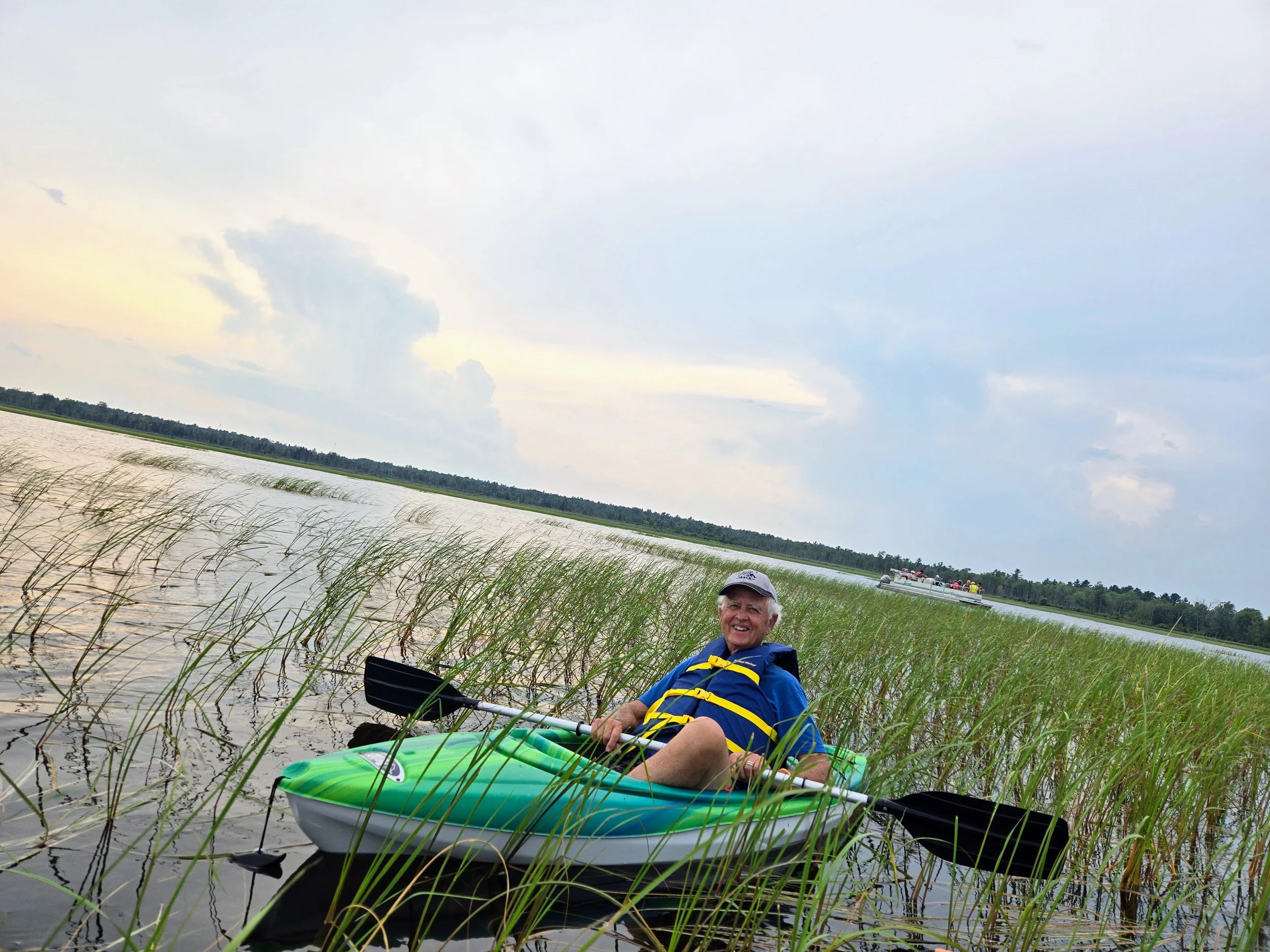 McCabe Coolidge fit his 9-foot kayak into his hatchback for the trip from Alpena to Tawas.