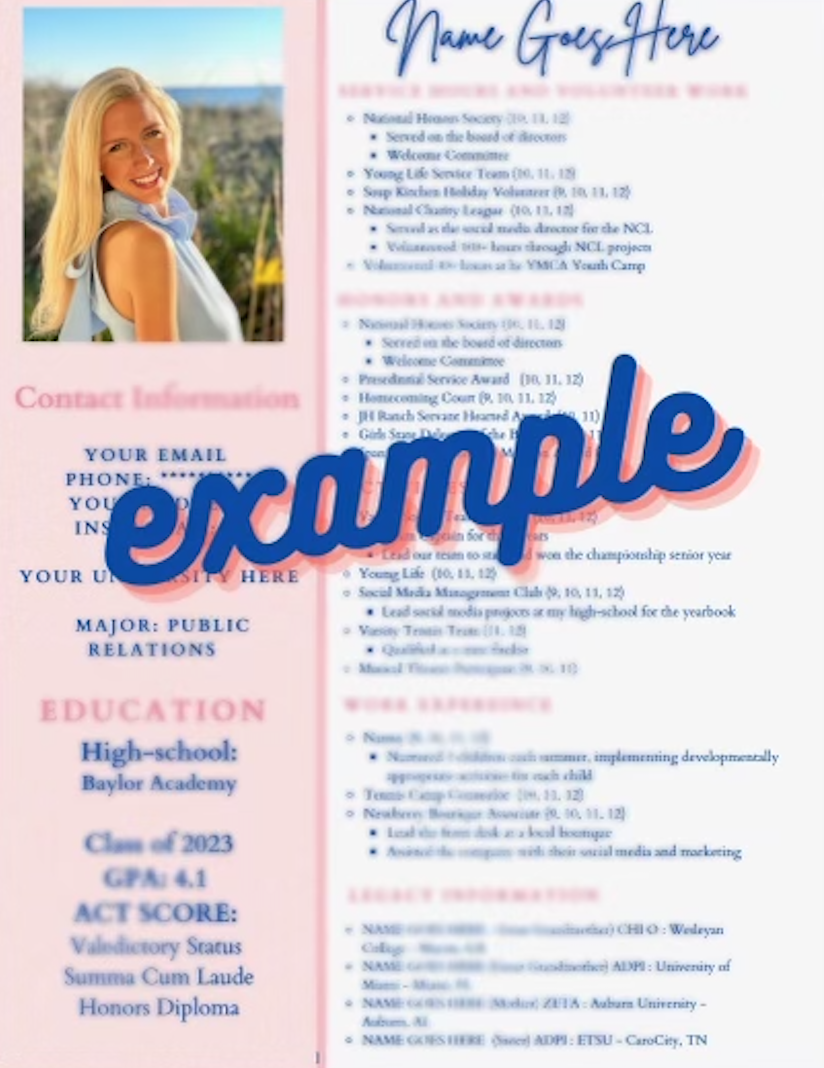 Premier Sorority Rush Coaching, Online course, styling and 